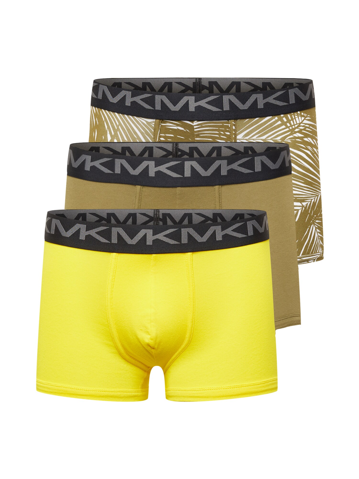 Michael Kors Boxer trumpikės geltona / rusvai žalia / alyvuogių spalva / juoda / balta