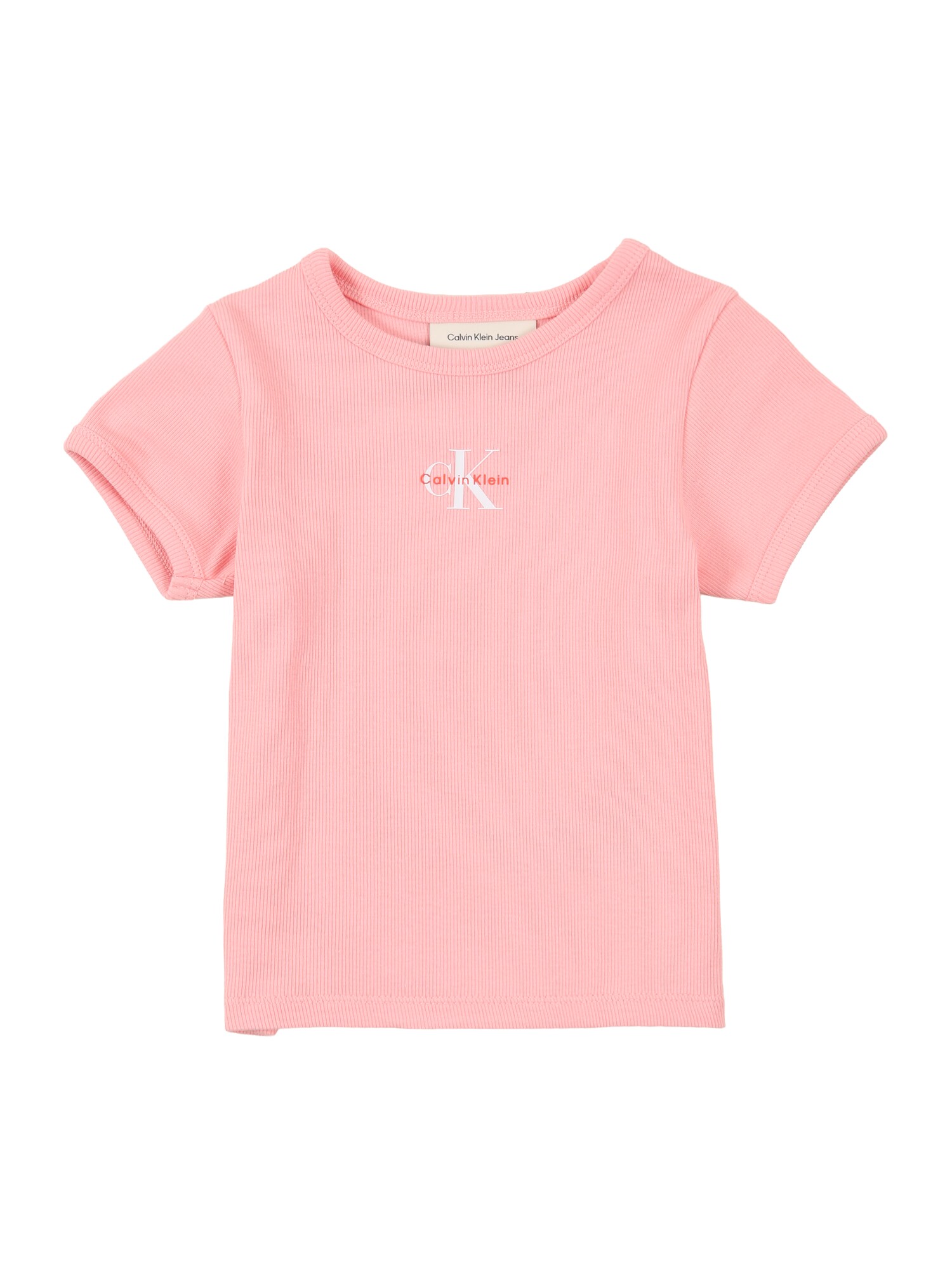 Calvin Klein Jeans Tricou  portocaliu homar / roz / alb