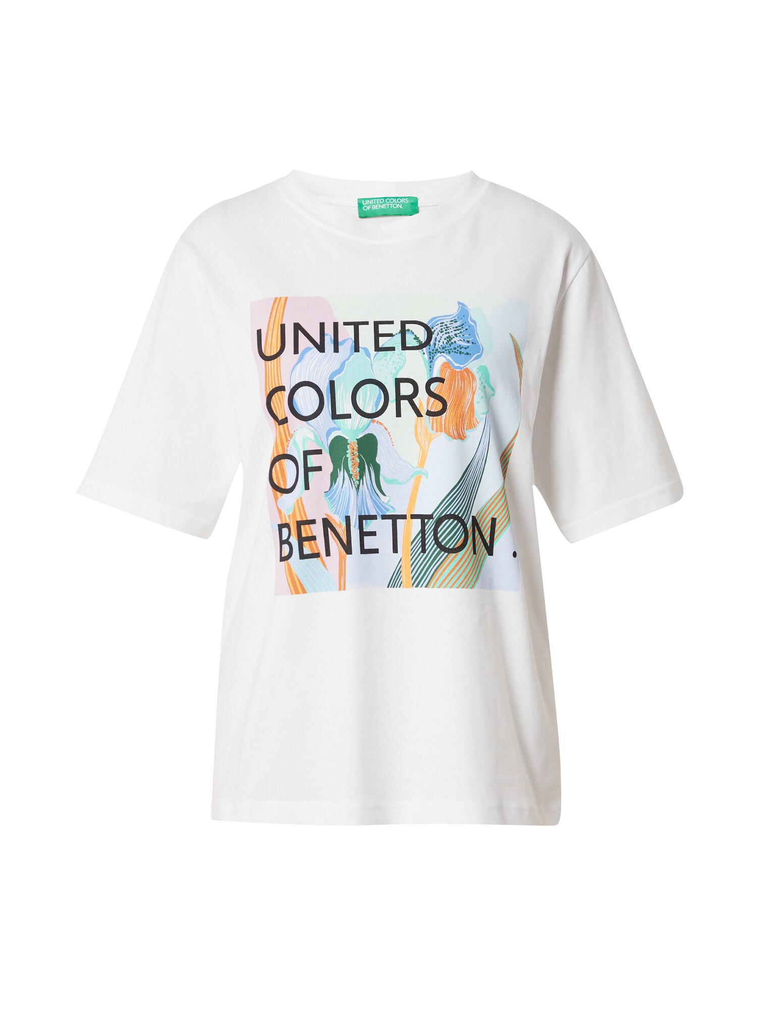 Жени > Дрехи > Тениски и топове > Тениски > Тениски с къси ръкави UNITED COLORS OF BENETTON Тениска  пъстро / черно / бяло