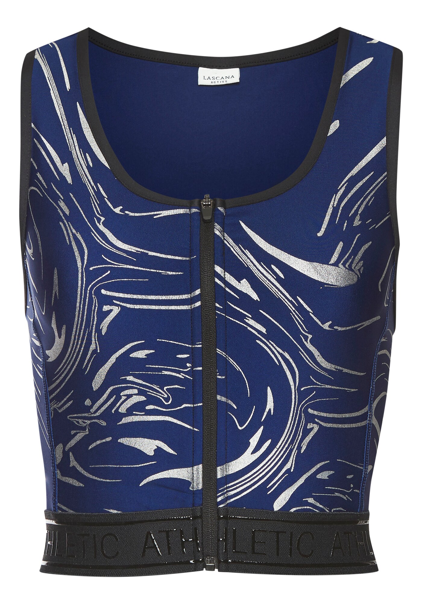 LASCANA ACTIVE Sport top  bleumarin / argintiu