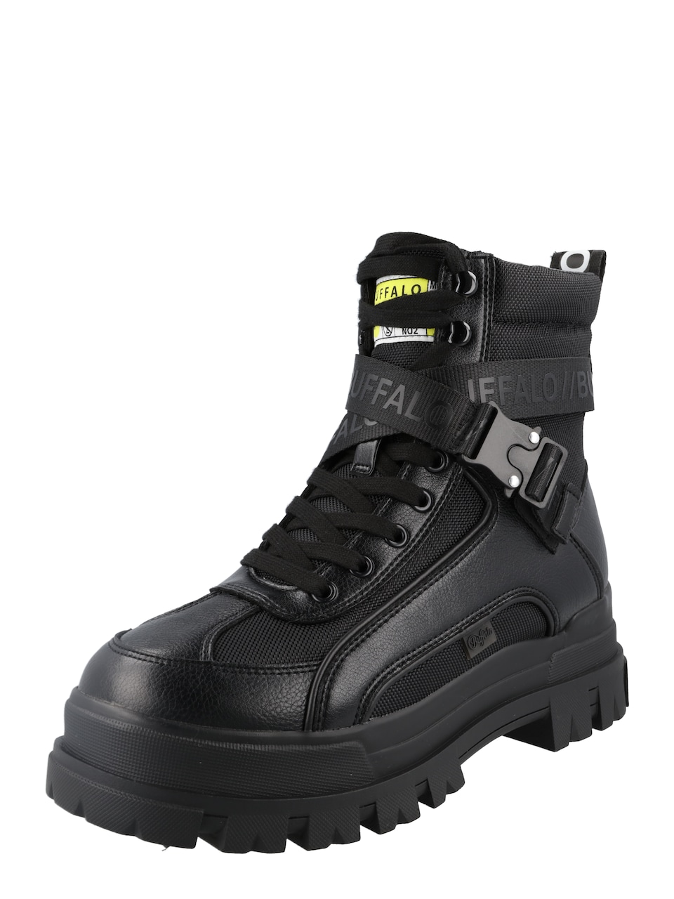 Boots med snörning 'ASPHA COM1 LACEUP MID' ljusgrön / svart