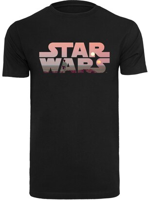 F4NT4STIC Shirt ‘Star Wars Tatooine’ Lichtgeel / Grijs / Perzik / Zwart