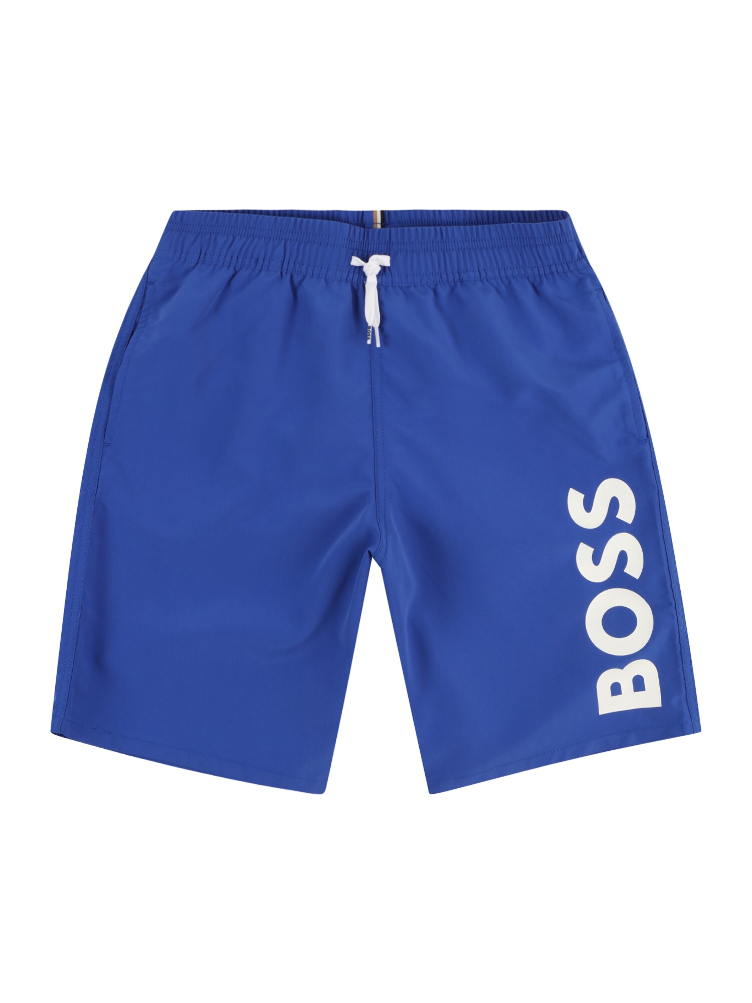 BOSS Kidswear Шорти за плуване  синьо / бяло
