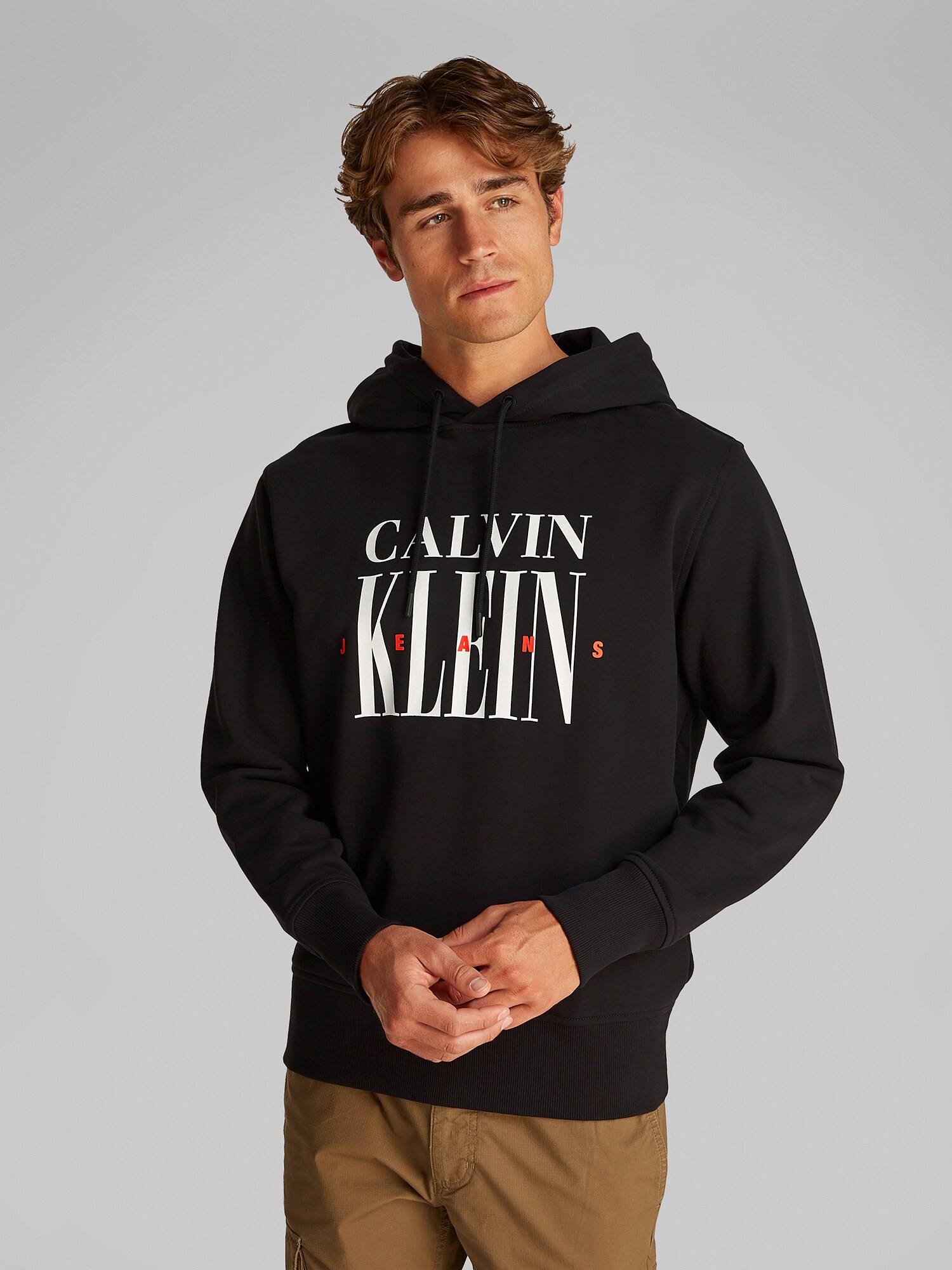 Calvin Klein Jeans Tréning póló  dinnye / fekete / fehér termék 2. képe