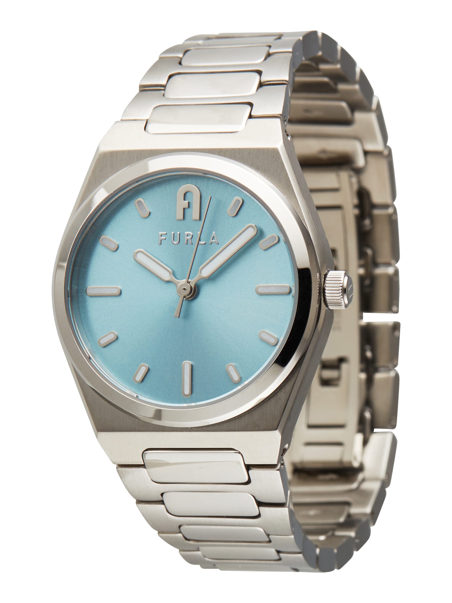 FURLA Analoginis (įprasto dizaino) laikrodis žalsvai mėlyna / sidabrinė