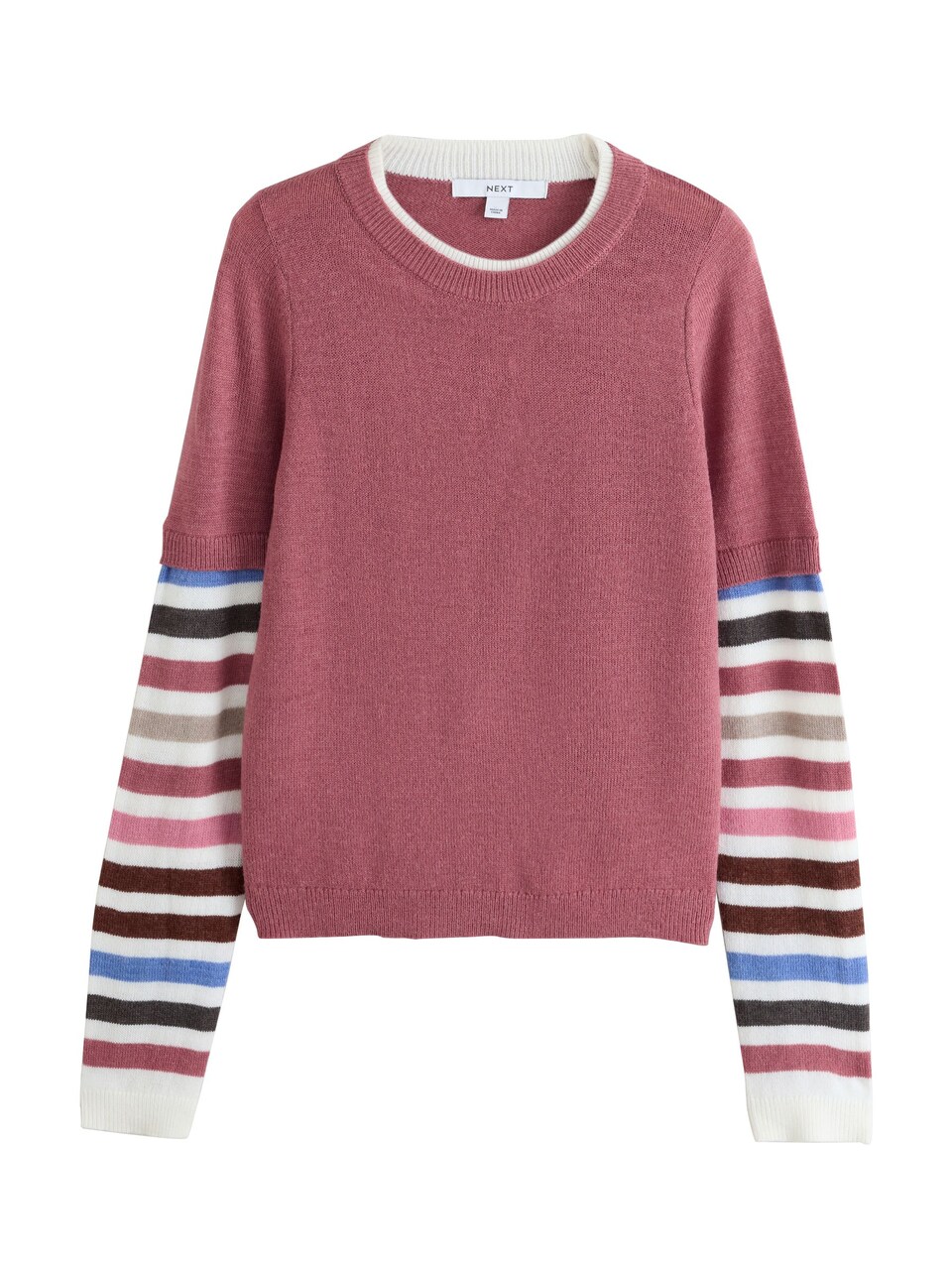 Tröja blå / brun / rosa