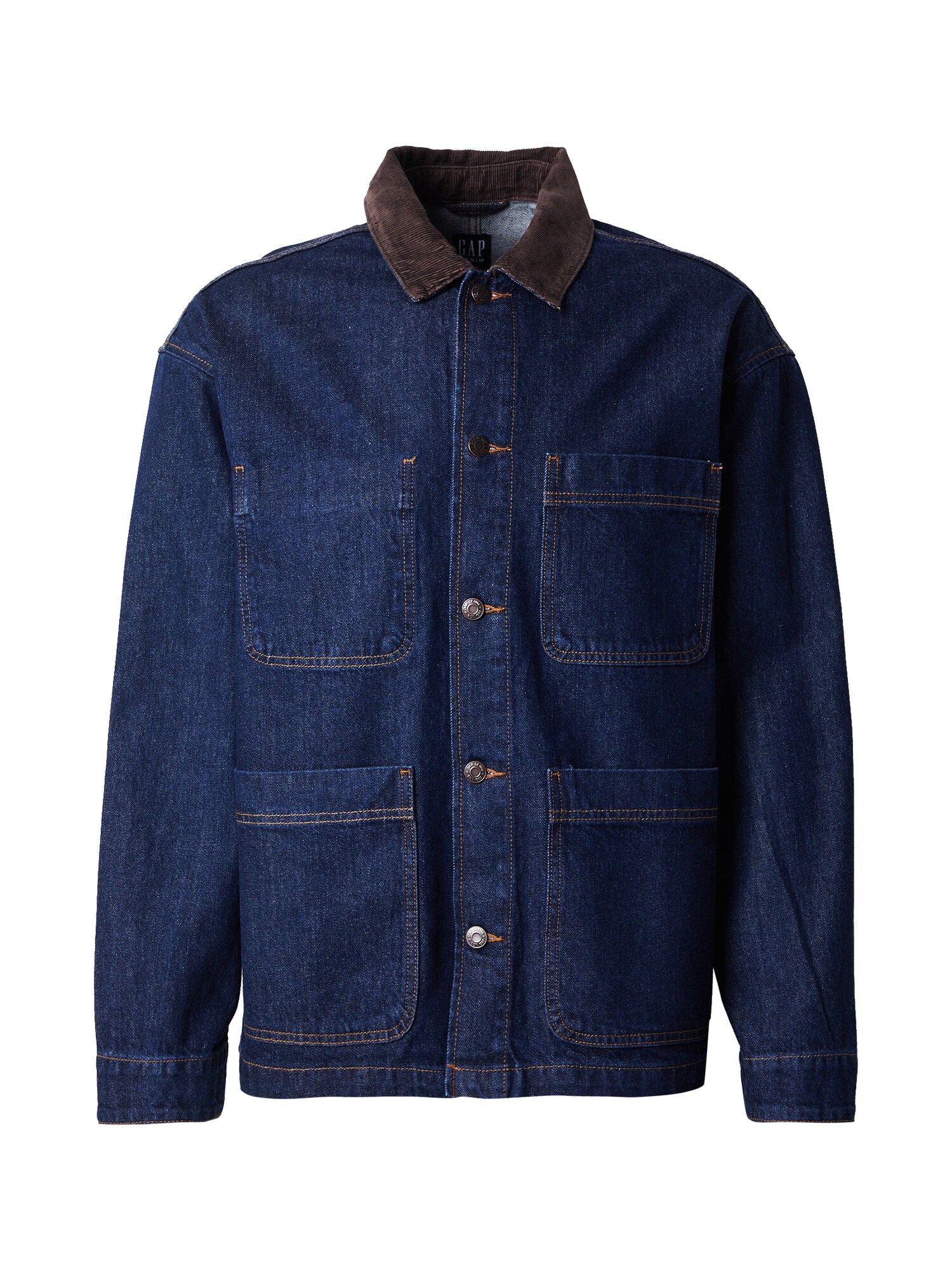 GAP Prechodná bunda  modrá denim / hnedá
