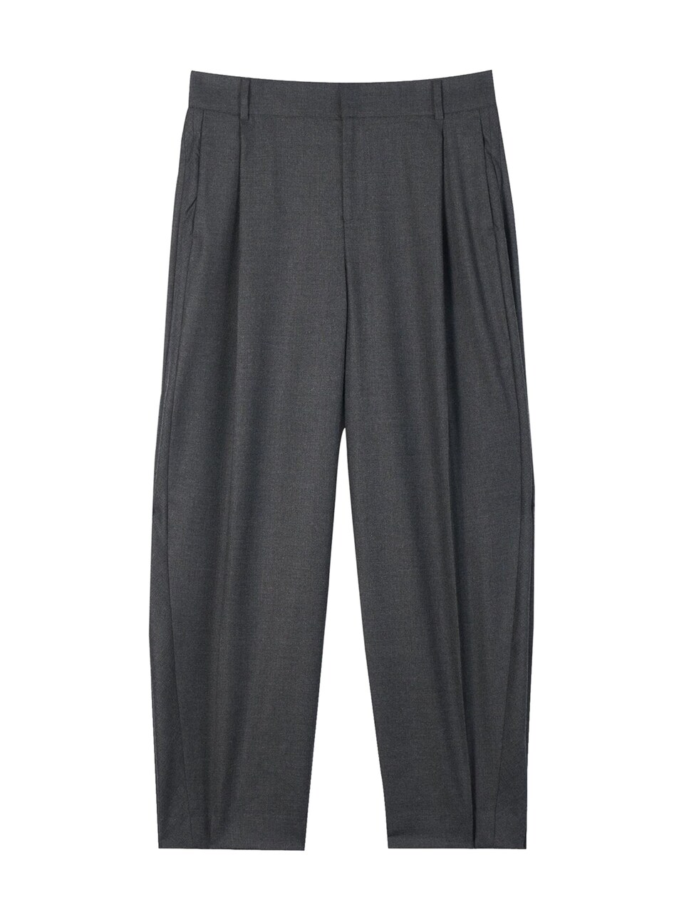 Pressveckad byxa 'Barrel-Leg Cashmere Pants'