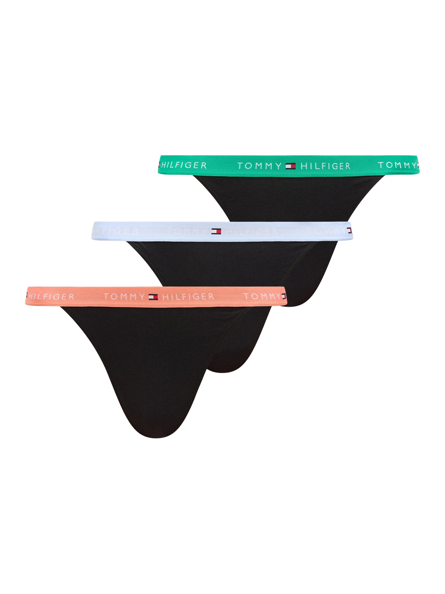 Tommy Hilfiger Underwear Tanga  albastru deschis / verde smarald / portocaliu piersică / negru