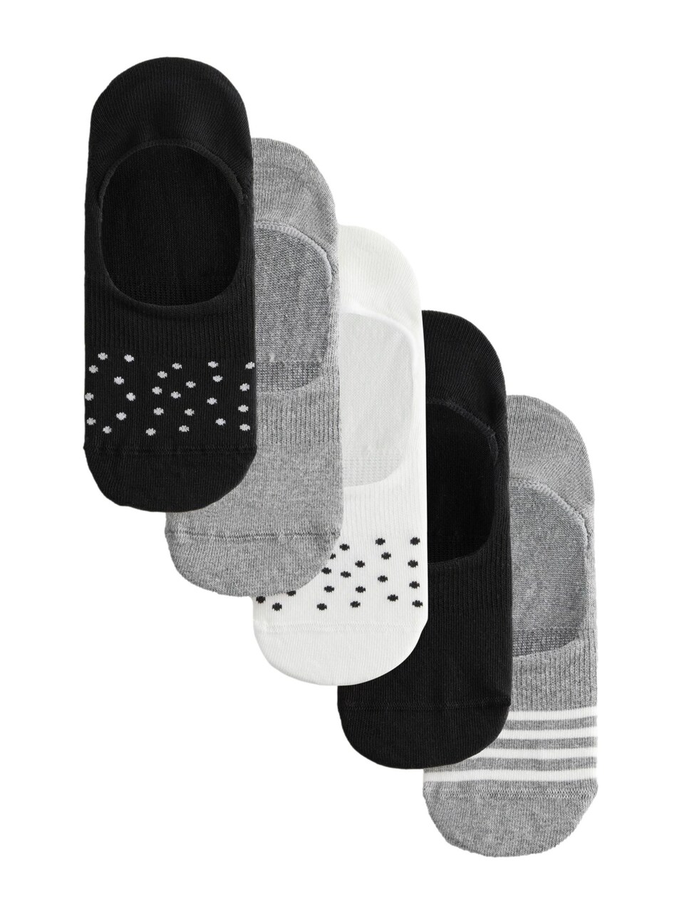 Ankelsockor 'Invisible' gråmelerad / svart
