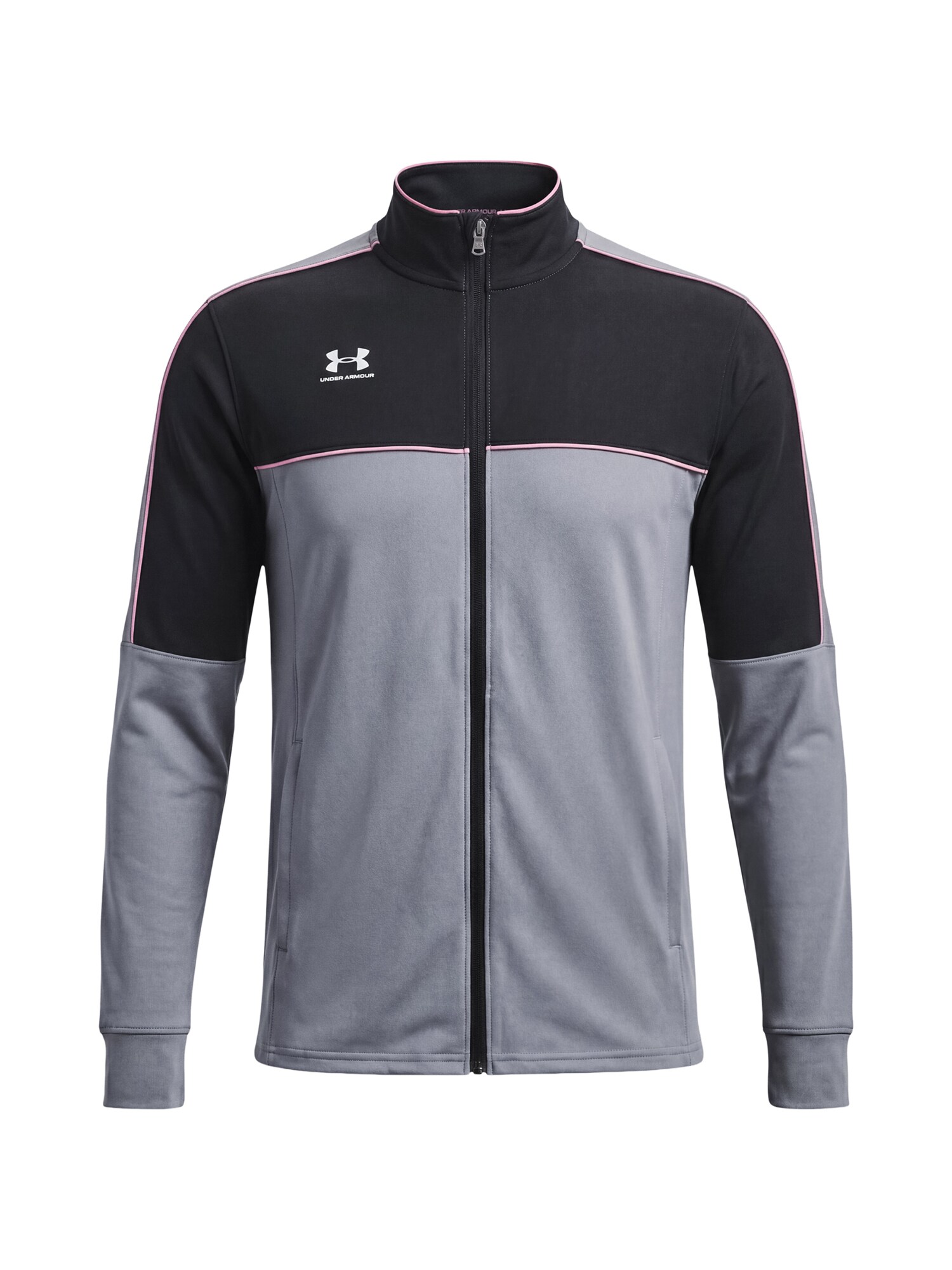 UNDER ARMOUR Tréningová bunda 'Challenger'  čadičová / čierna / biela