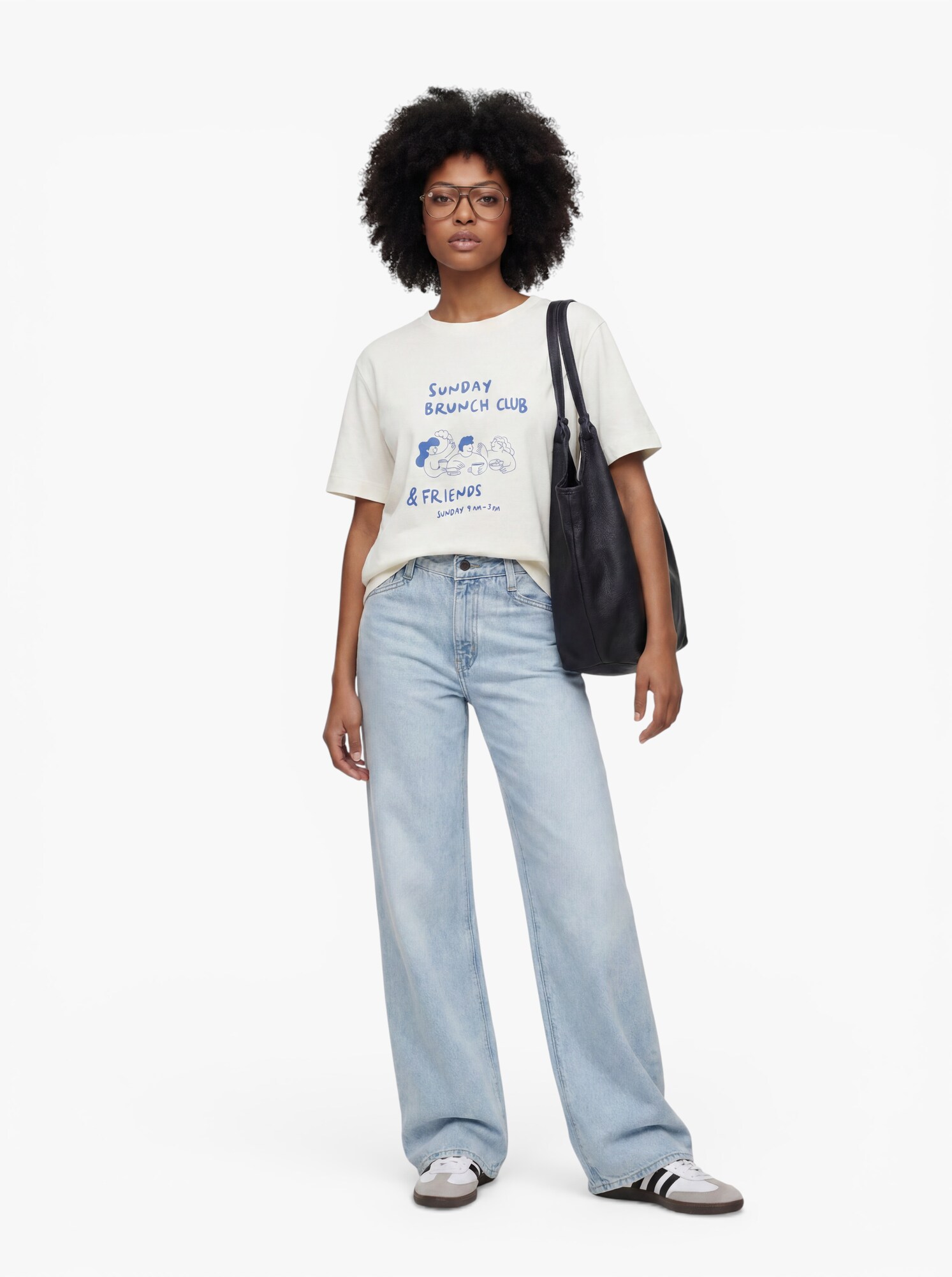 VERO MODA Tričko  modrá / biela (obrázok 4)