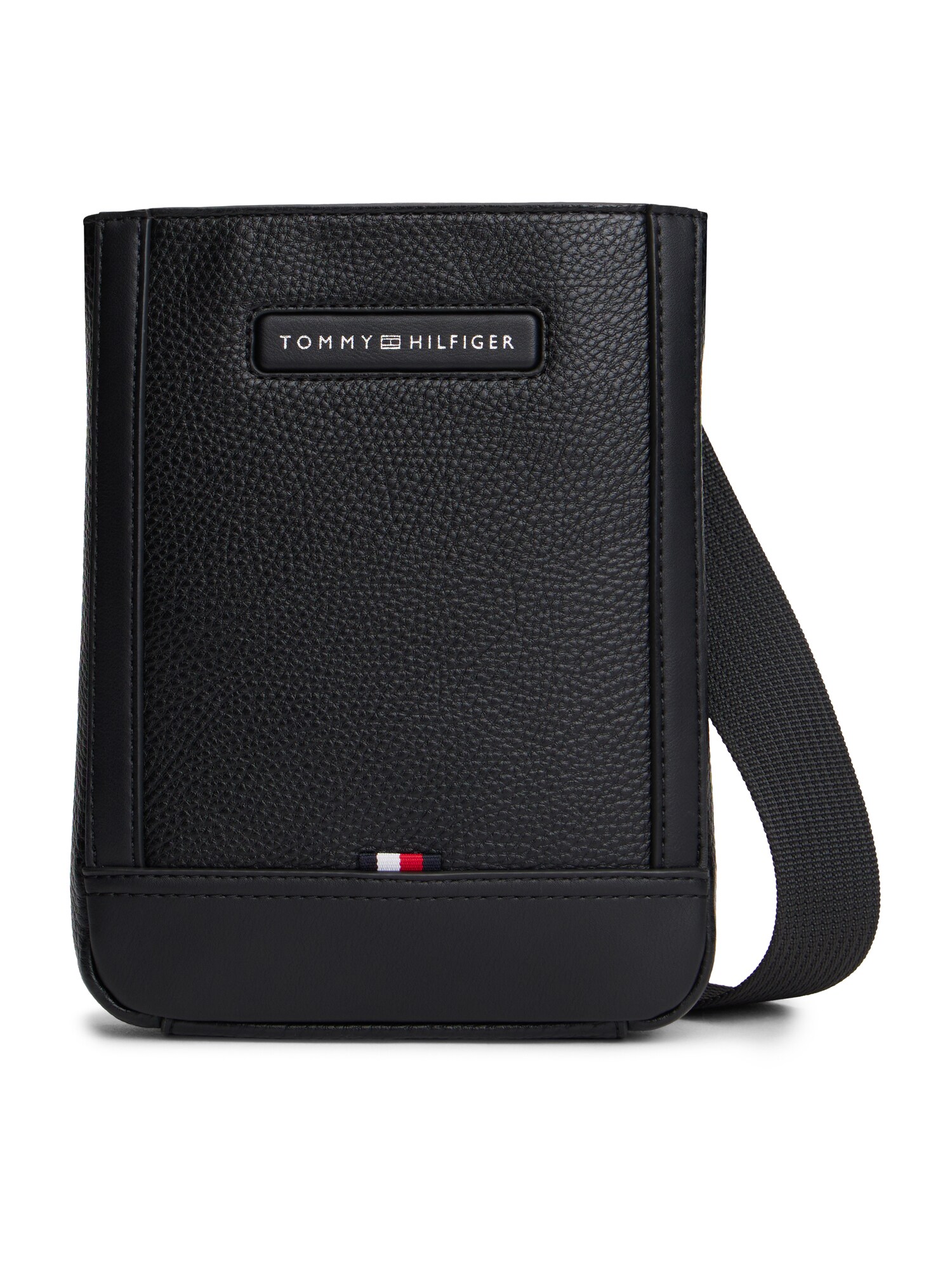 TOMMY HILFIGER Geantă de umăr  negru / argintiu