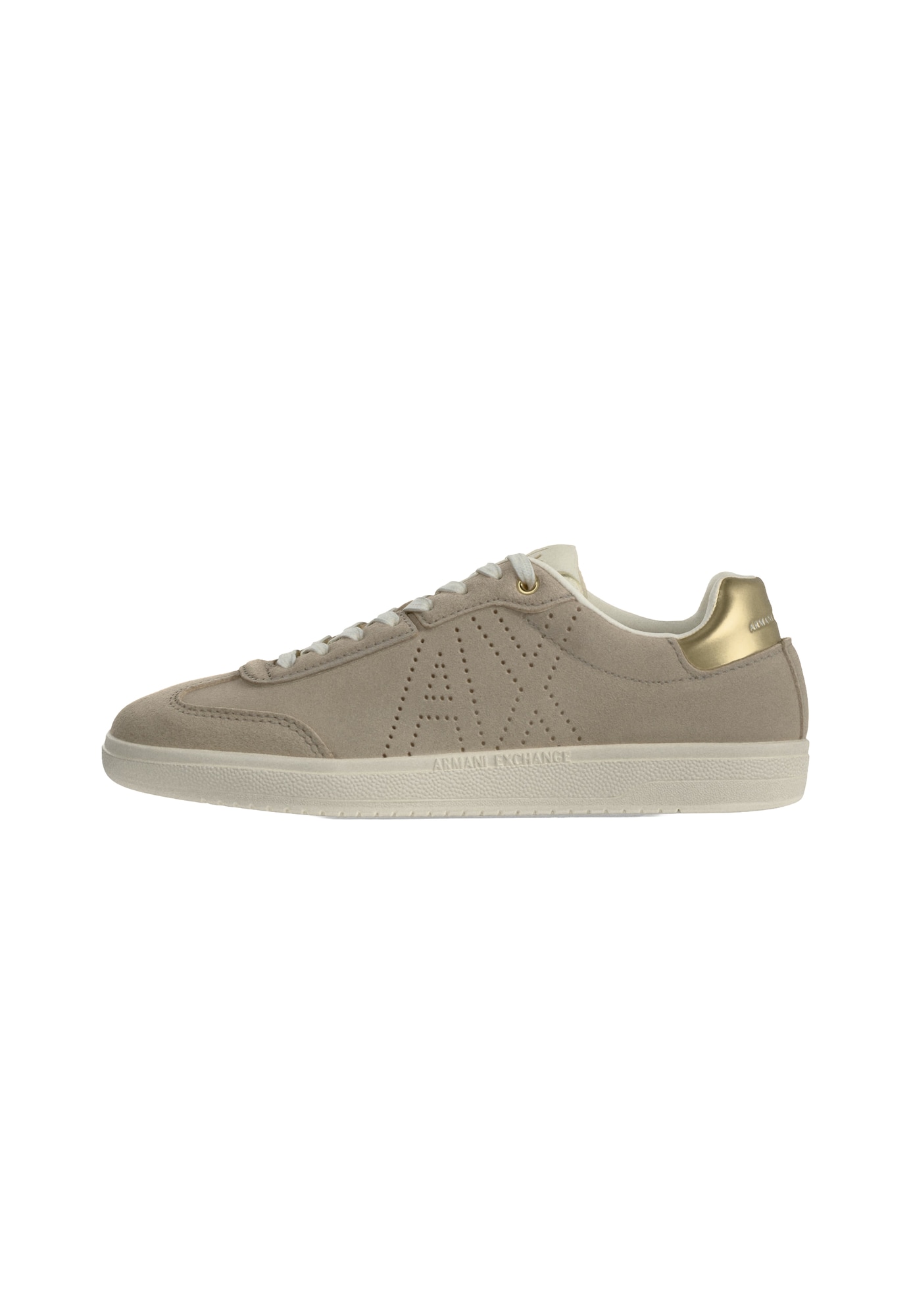 ARMANI EXCHANGE Sneaker low bej închis / auriu