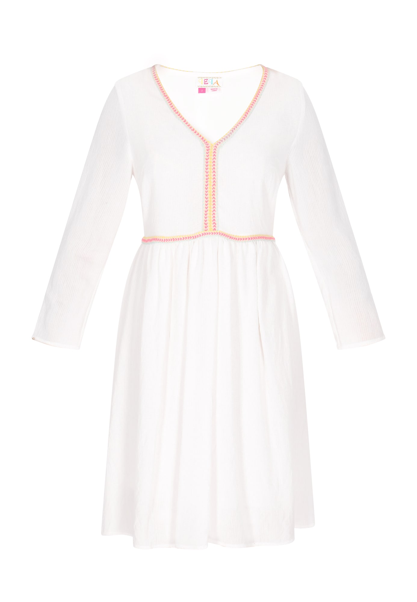 IZIA Rochie  galben pastel / roz deschis / alb