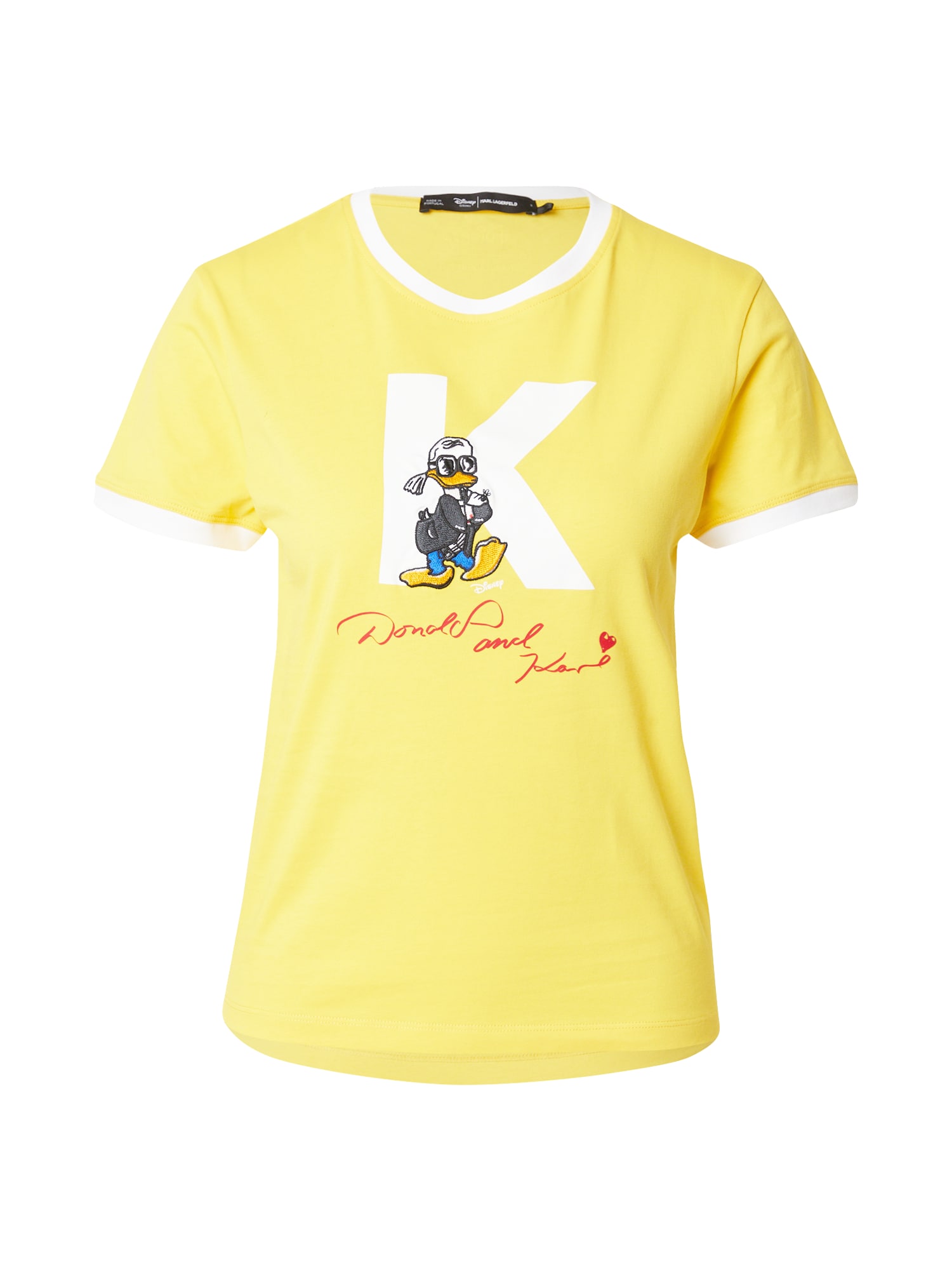 Karl Lagerfeld Tricou  galben / roșu / alb murdar