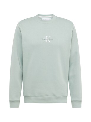 Calvin Klein Jeans Sweatshirt Stone grey / Pastelgroen / Wit