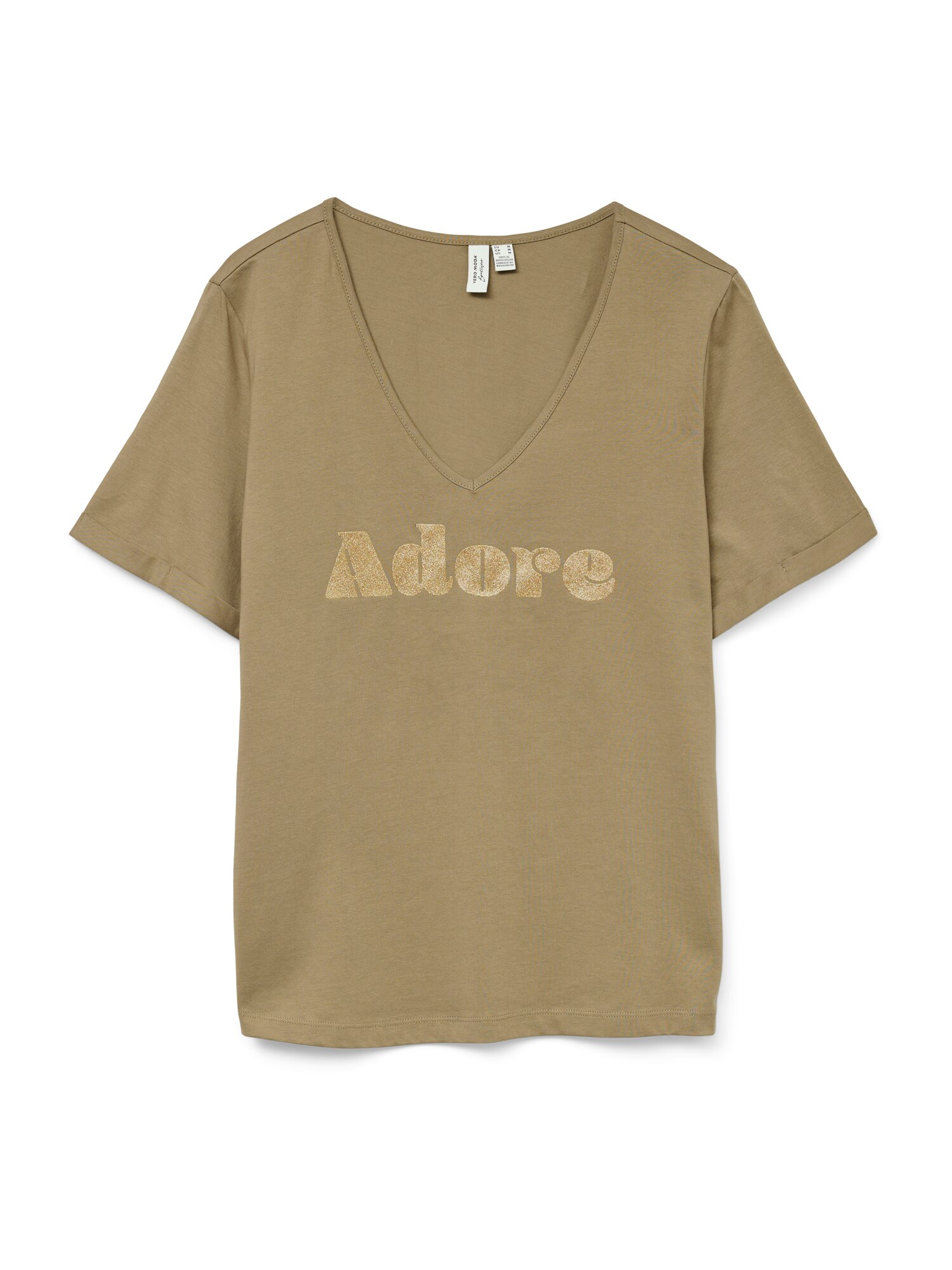 VERO MODA Póló 'VMFADORA'  arany / khaki akciós termékkép 1
