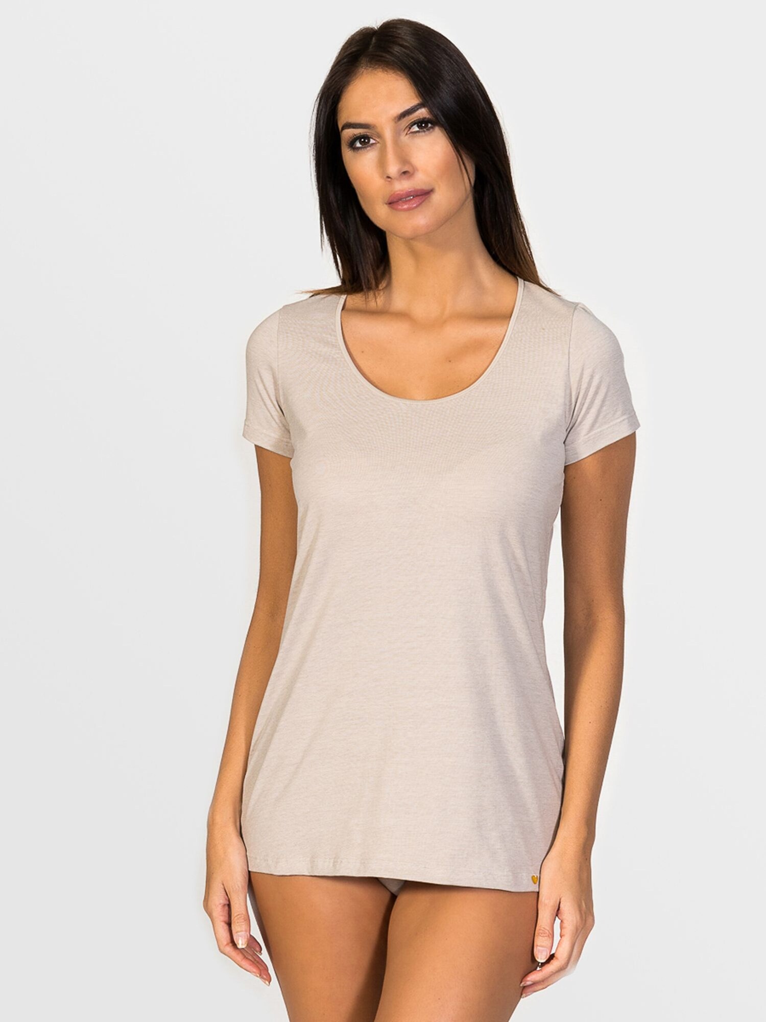 zd ZERO DEFECTS Camiseta térmica 'Hera Short-sleeve Soy fiber' beige