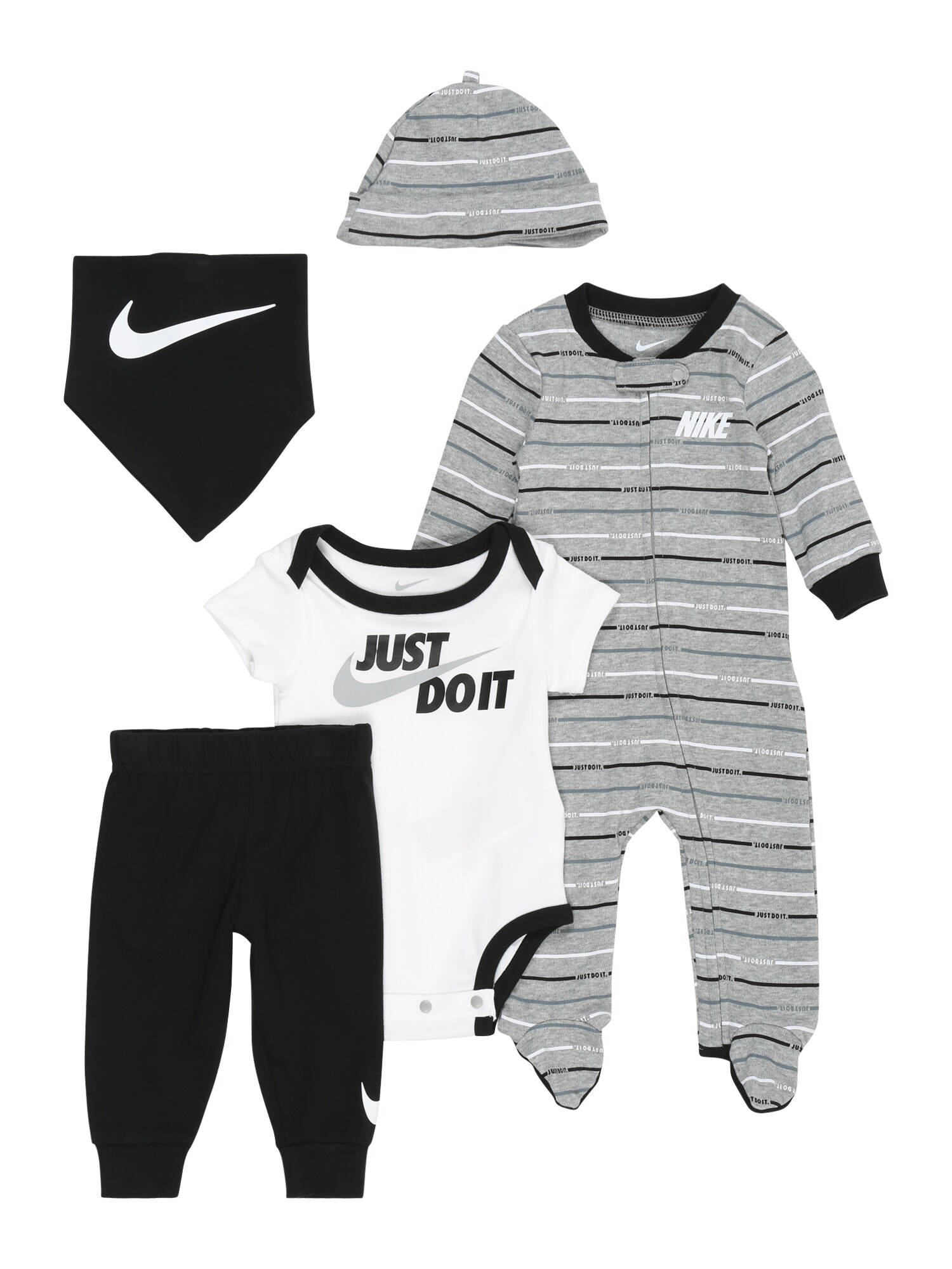 Nike Sportswear Rinkinys  juoda / margai pilka / balta