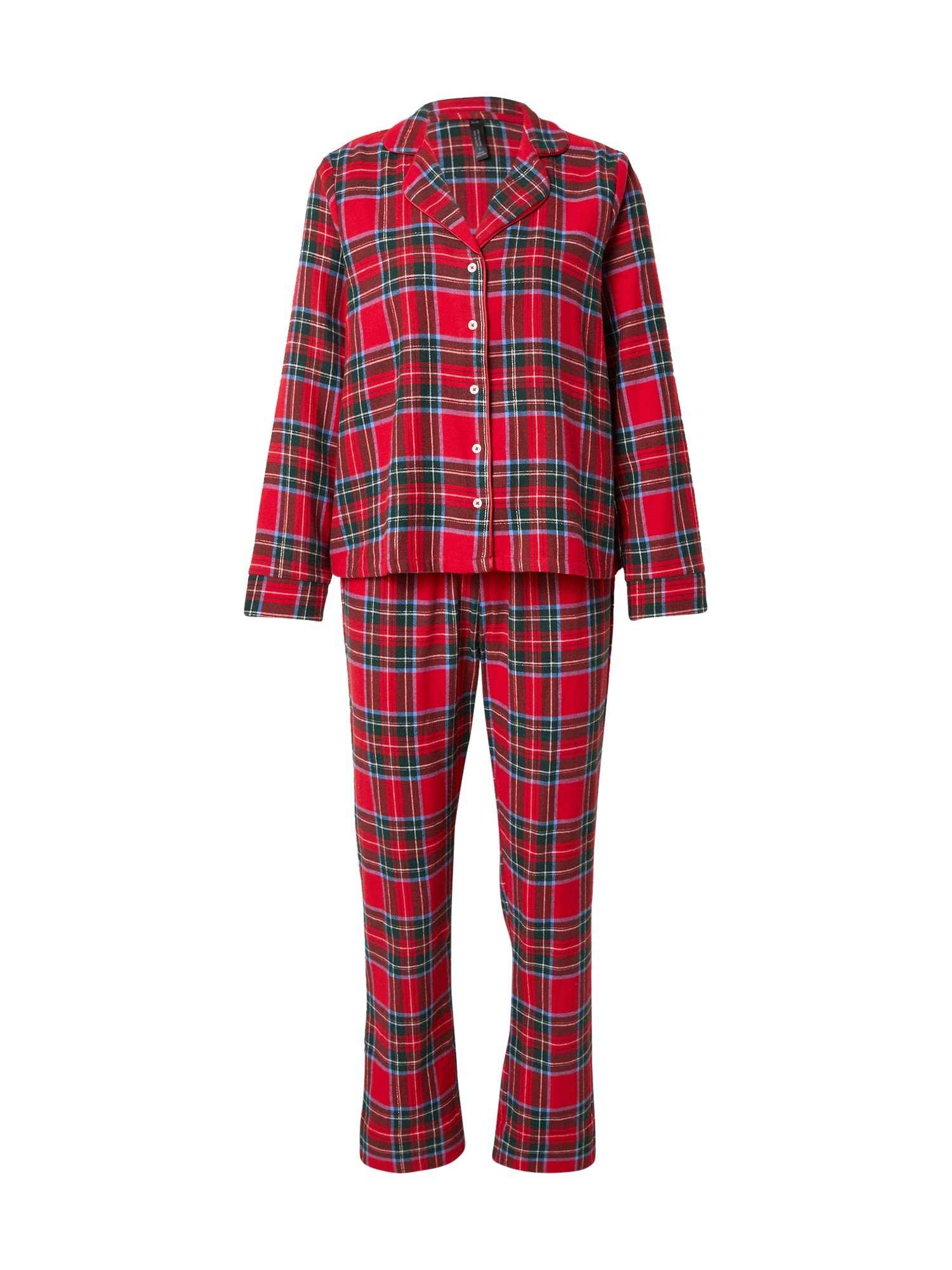 Hunkemöller Pyžamo  azúrová / tmavozelená / červená / biela