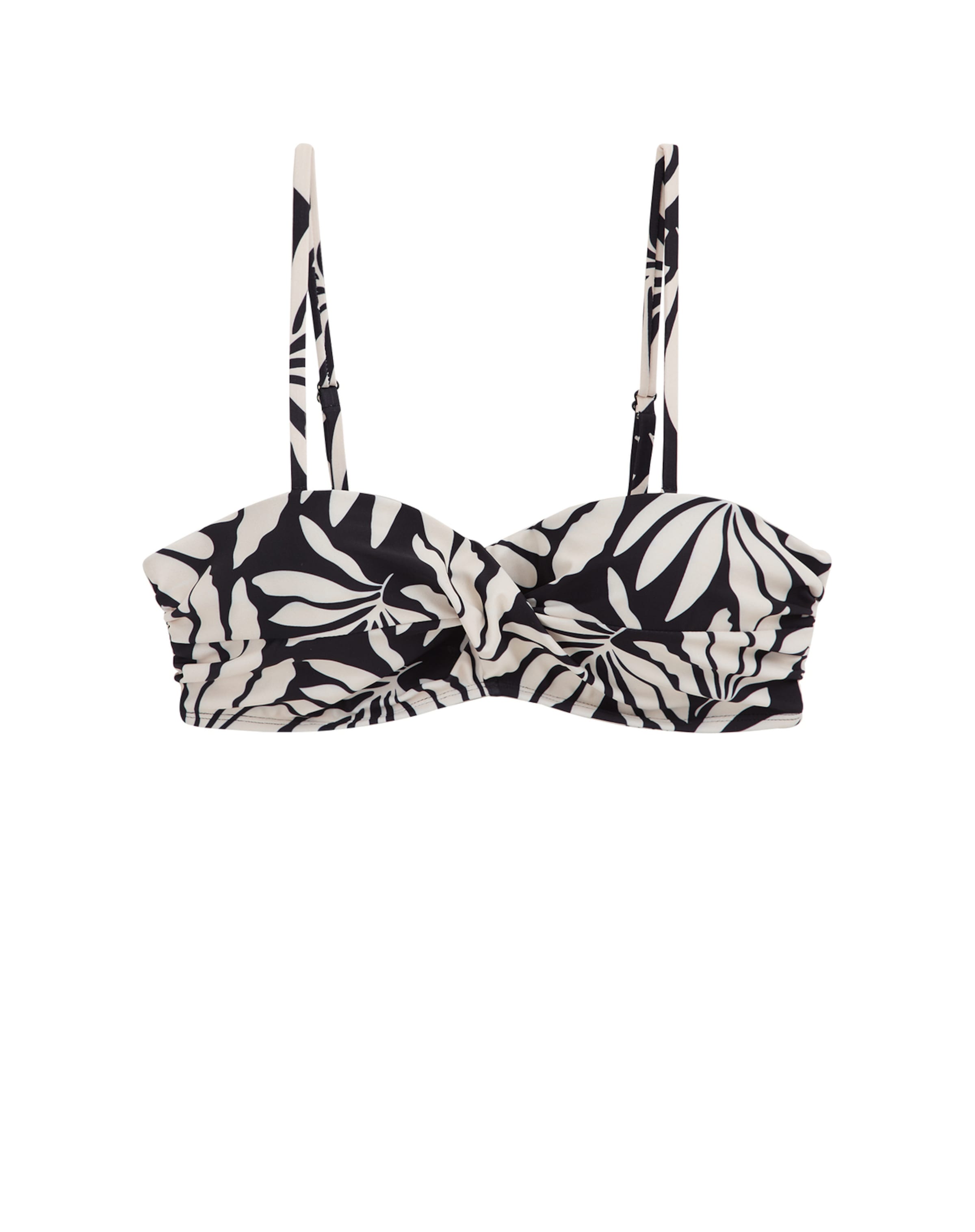 WE Fashion Bikini gornji dio crna / bijela