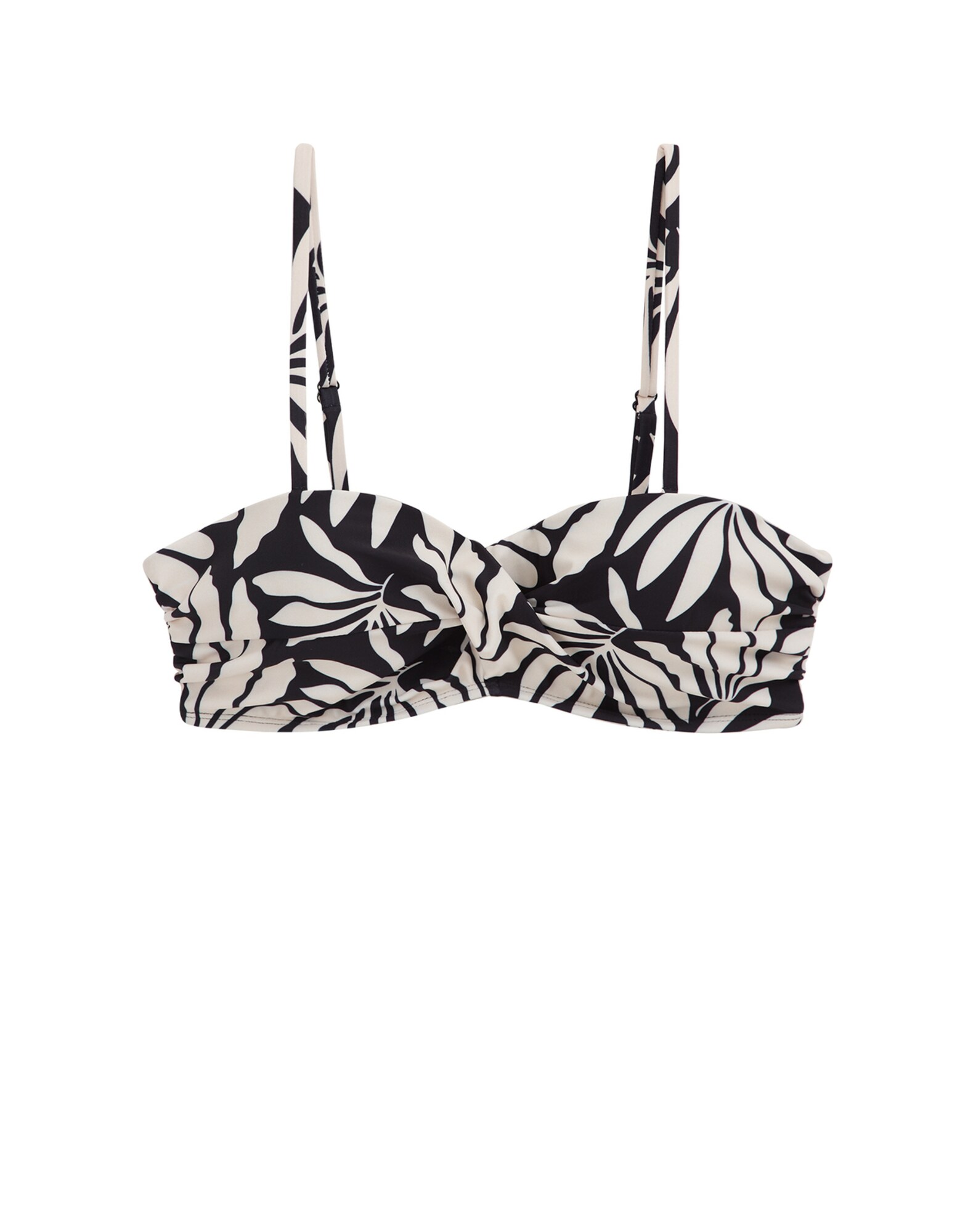 WE Fashion Sutien costum de baie  negru / alb