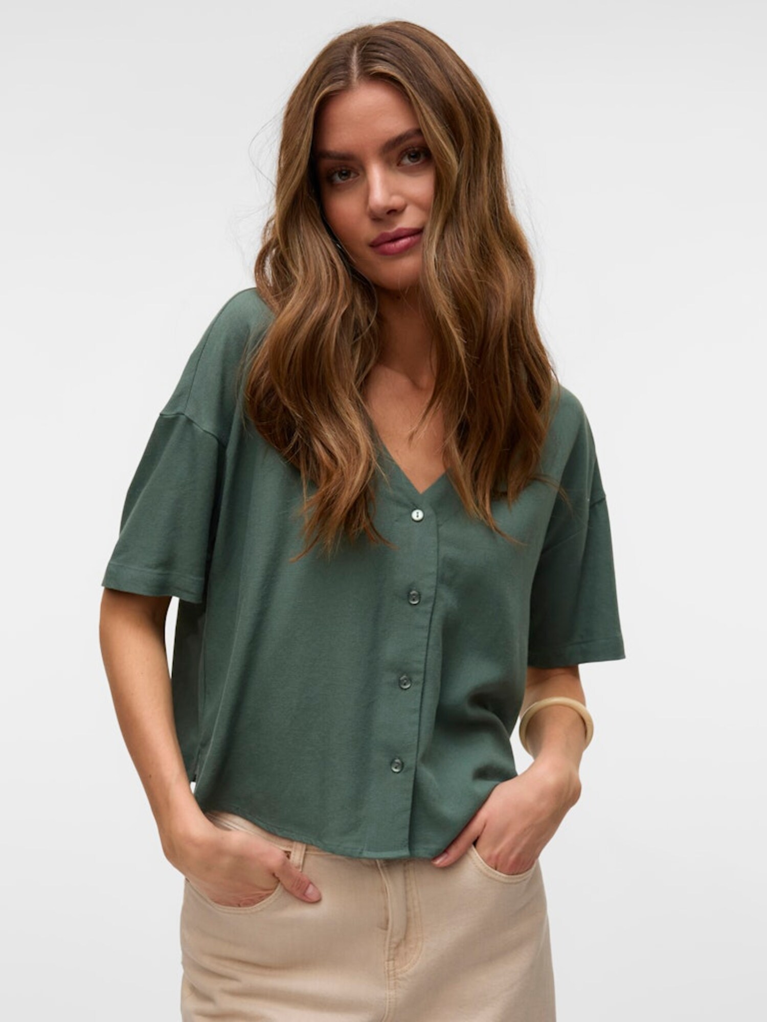 VERO MODA Blúzka 'VMJesmilo' tmavozelená (obrázok 4)