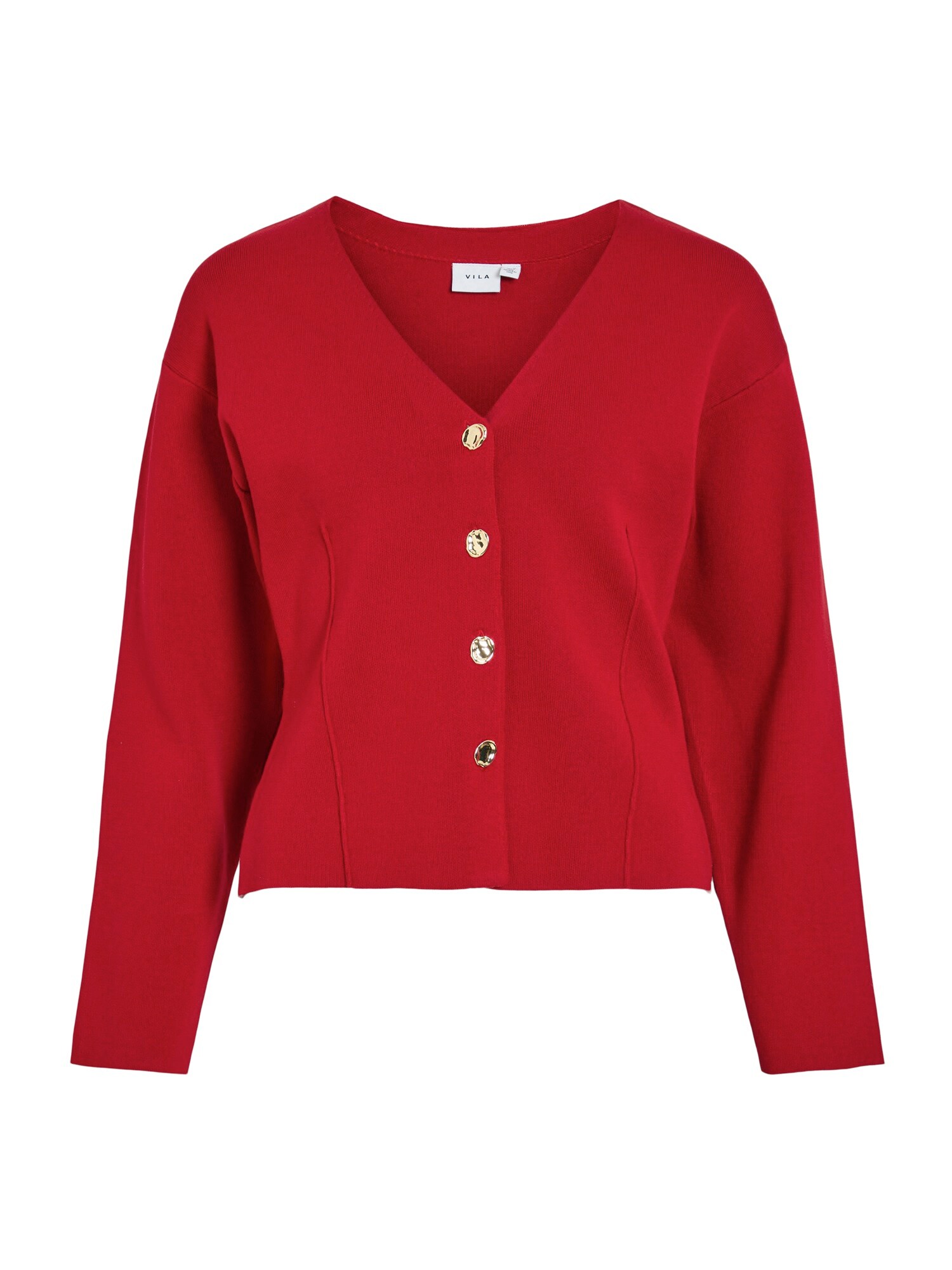 VILA Strickjacke 'VISWAY' dunkelrot