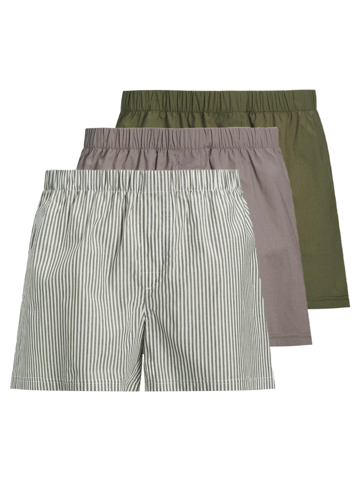 JACK & JONES Bokserice 'Milano'  taupe siva / maslinasta / tamno zelena