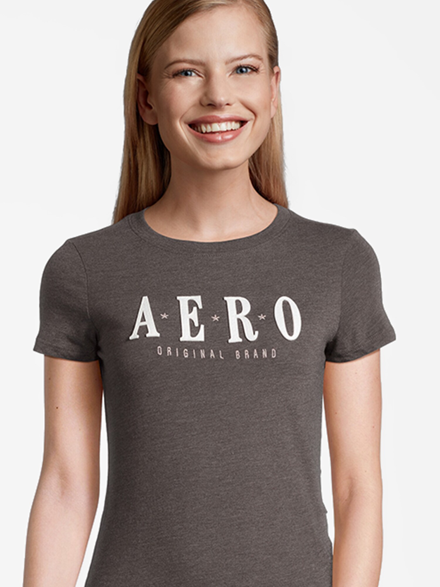 AÉROPOSTALE Tričko 'STARS' tmavosivá / ružová / biela (obrázok 5)