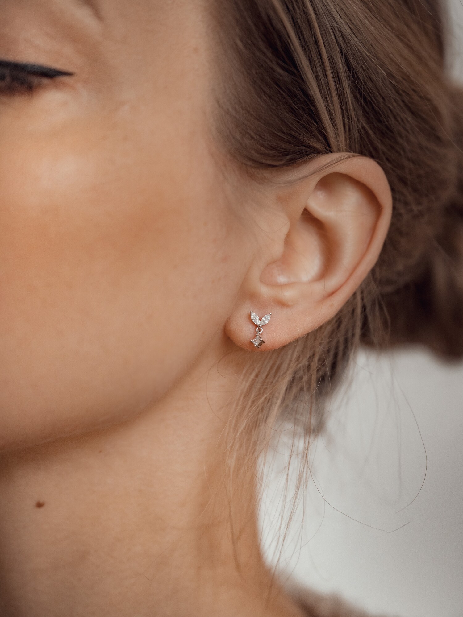 Hey Happiness Oorbellen 'Flutter' Zilver