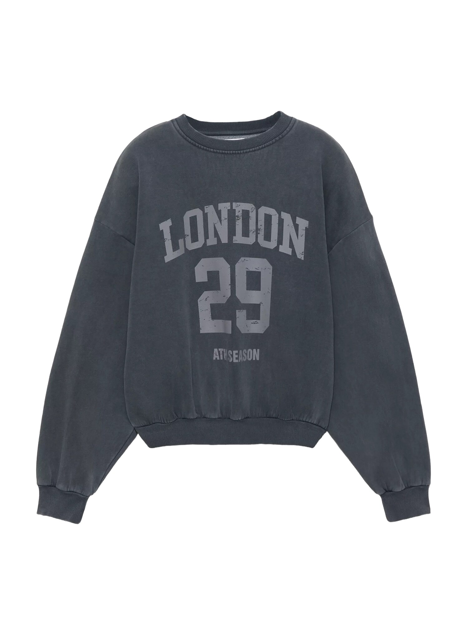Pull&Bear Bluză de molton  gri / negru