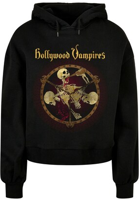 Merchcode Sweatshirt ‘Hollywood Vampires’ Sand / Geel / Bourgogne / Zwart