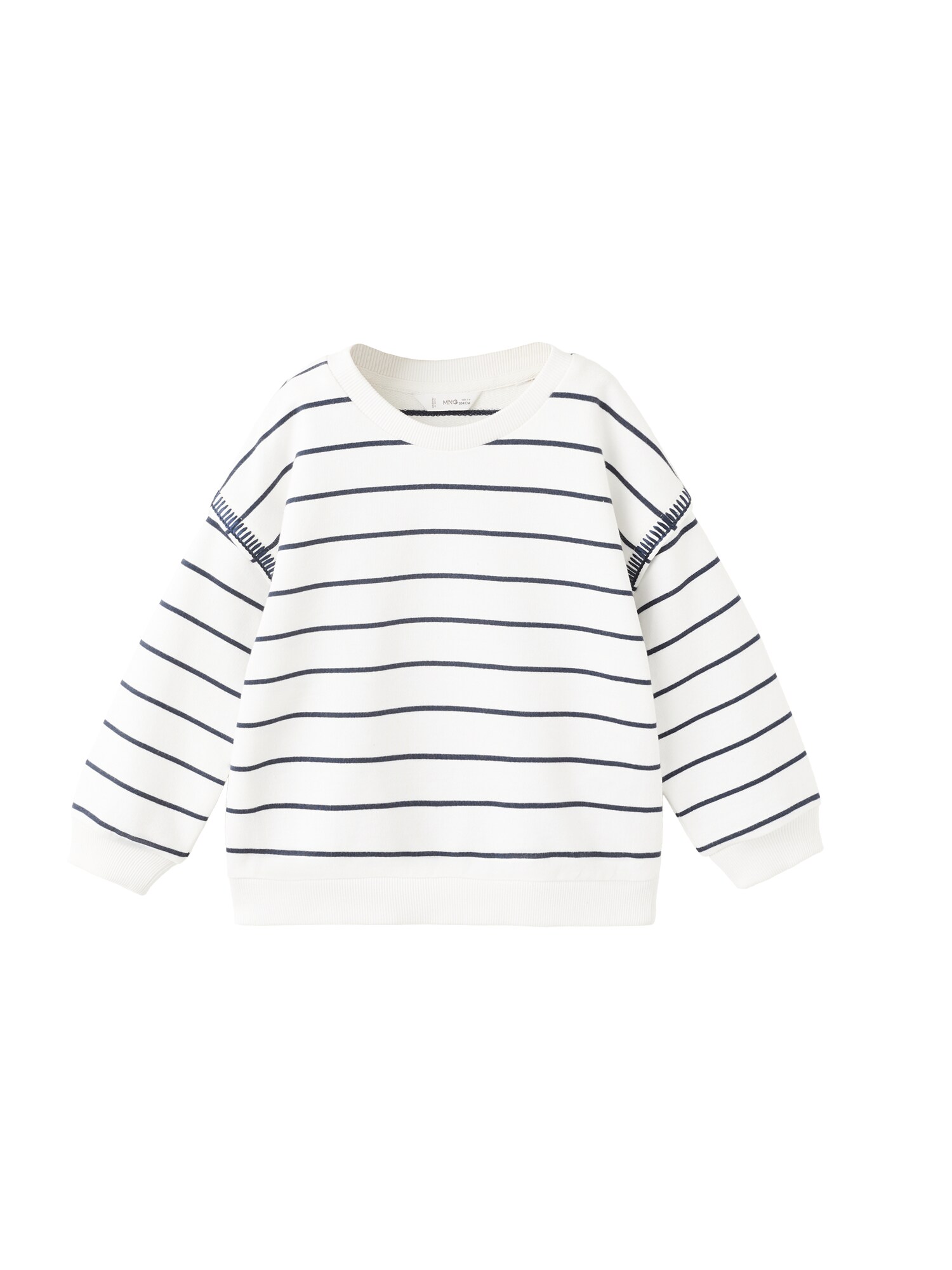 MANGO KIDS Bluză de molton  albastru marin / alb murdar