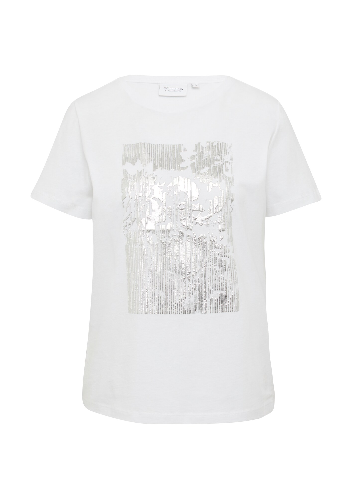 comma casual identity Camiseta  plata / blanco