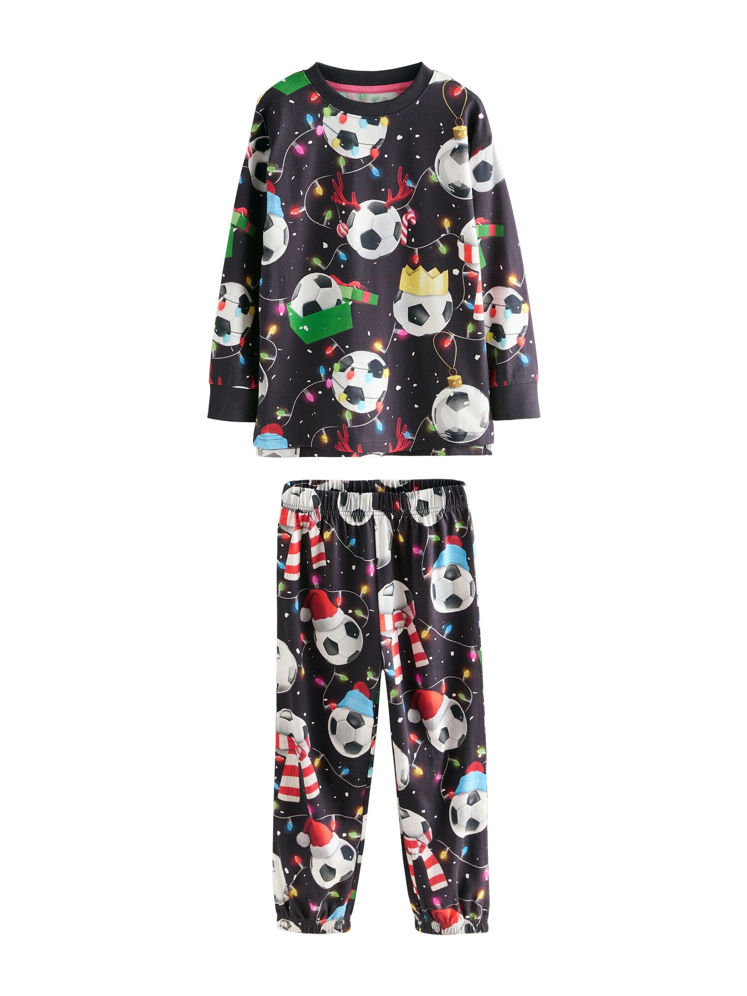 Next Pijamale Weihnachtlicher Single  galben / negru / alb