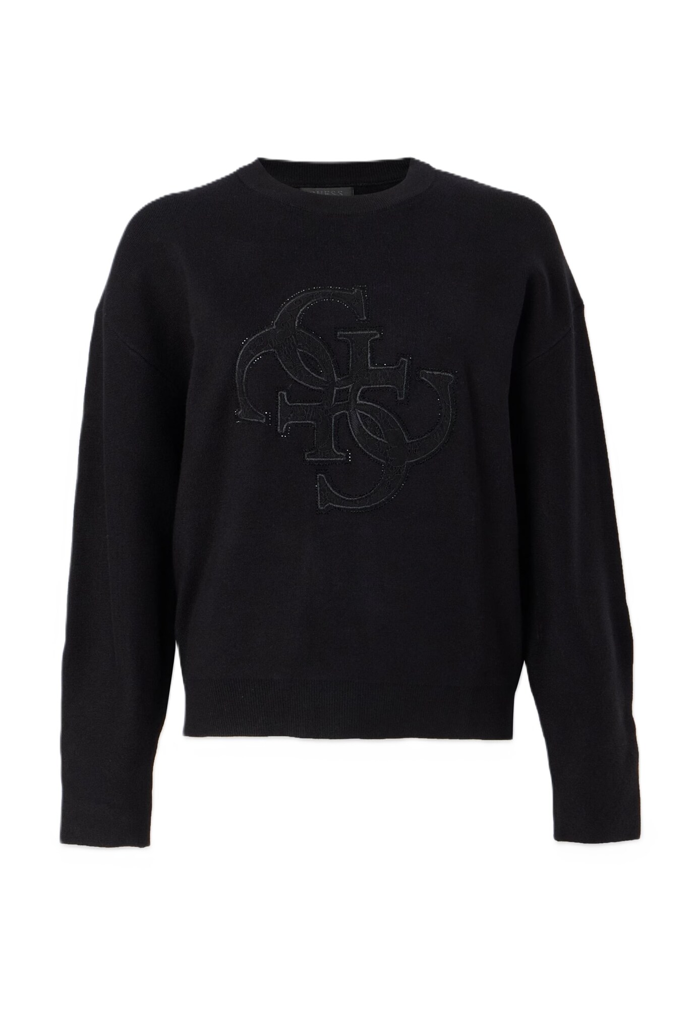 GUESS Pulover EVELYN negru / negru amestecat