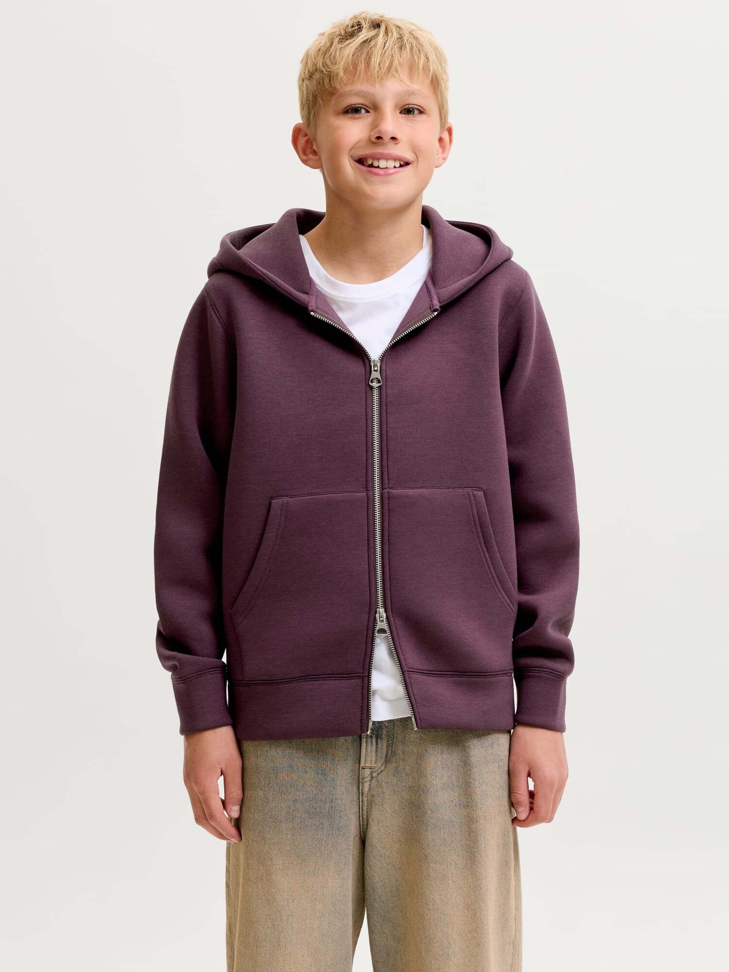 Jack & Jones Junior Hanorac Legacy roșu bordeaux
