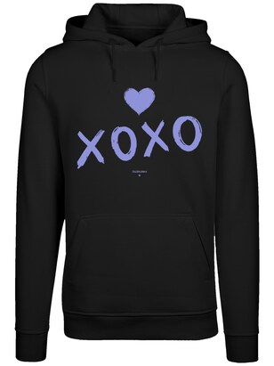 F4NT4STIC Sweatshirt ‘Valentinstag xoxo’ Lila / Zwart