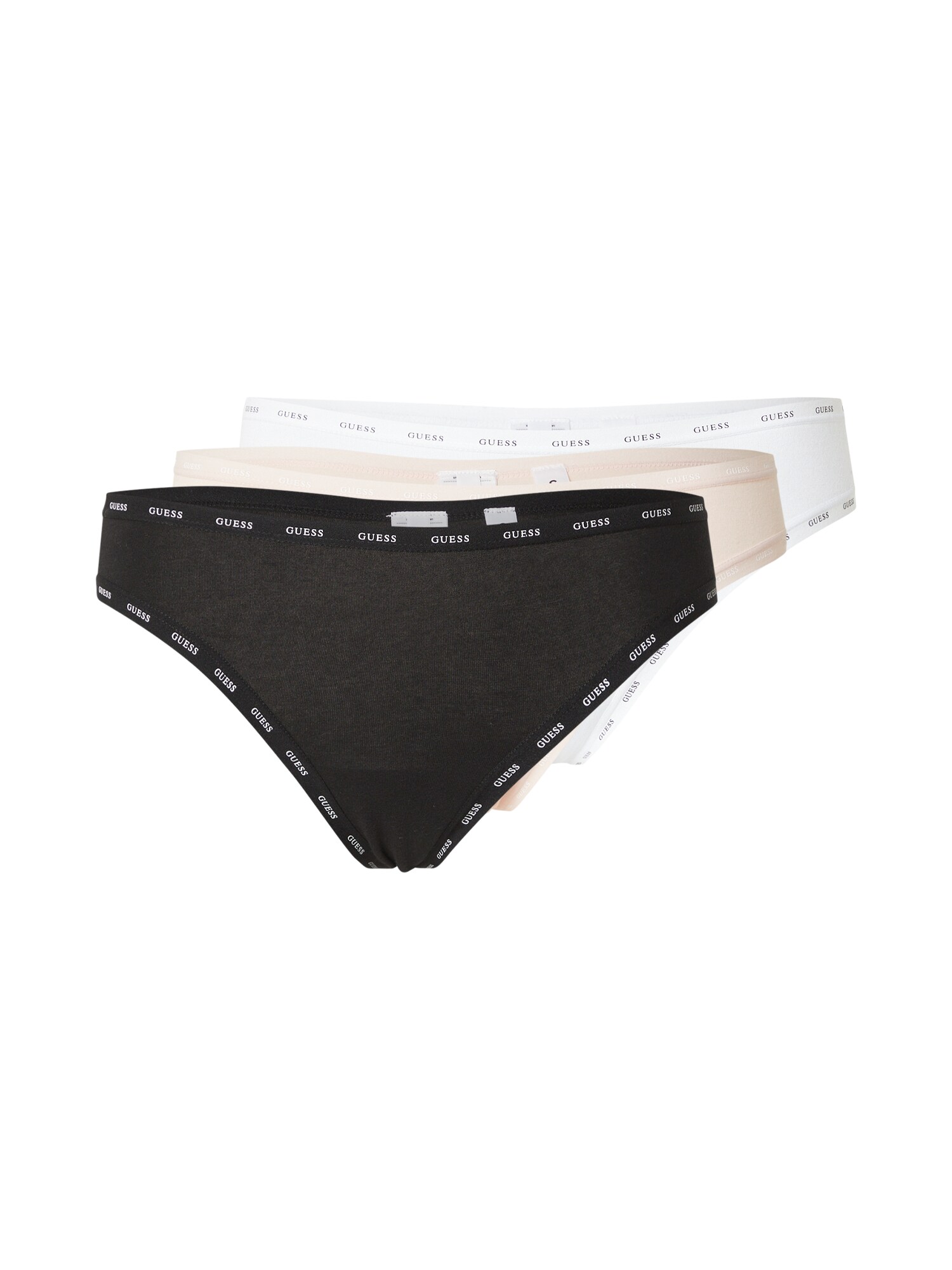 GUESS Slip  ecru / negru / alb