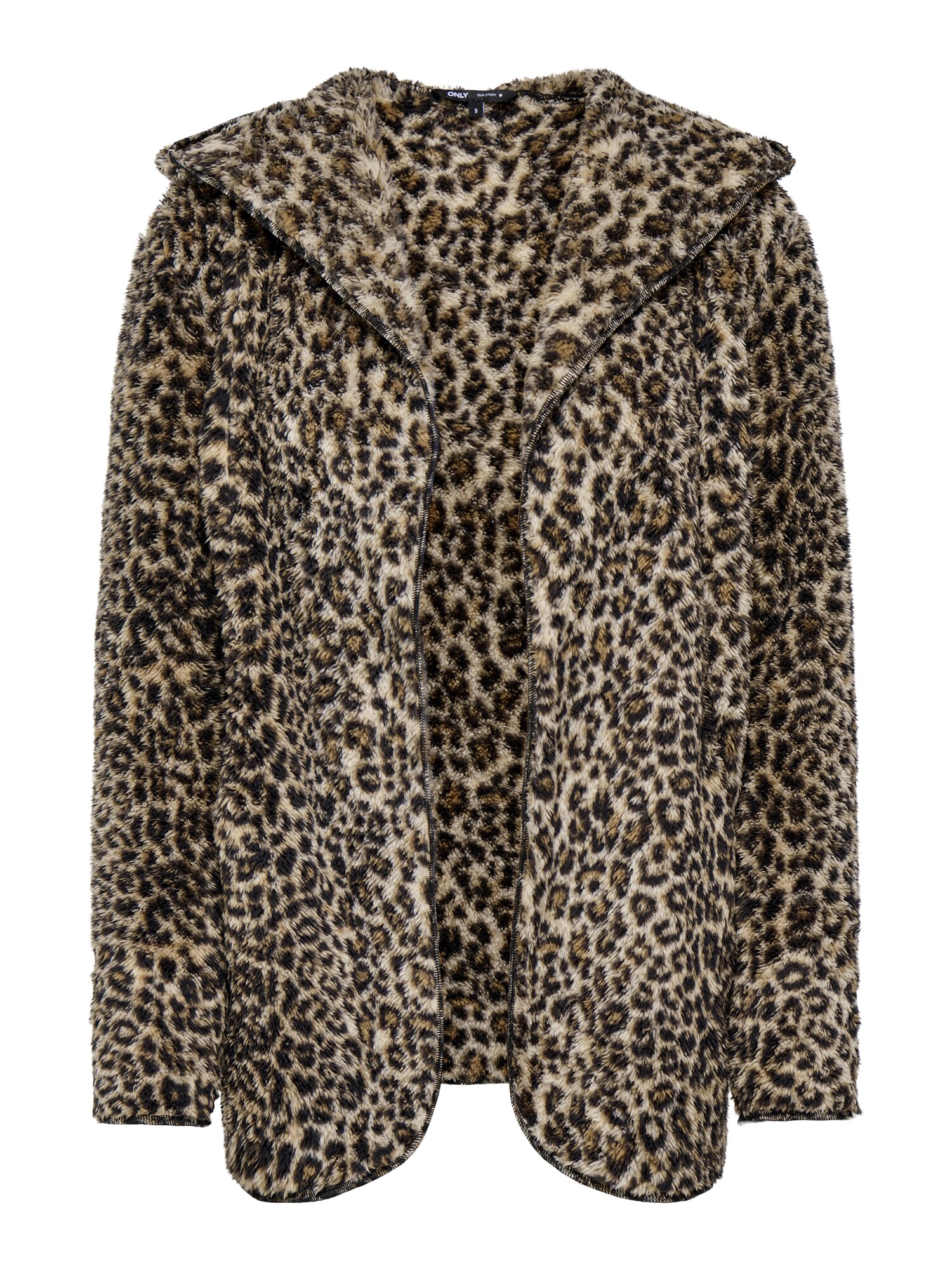 ONLY Geacă tricotată CONTACT  maro cămilă / maro / negru