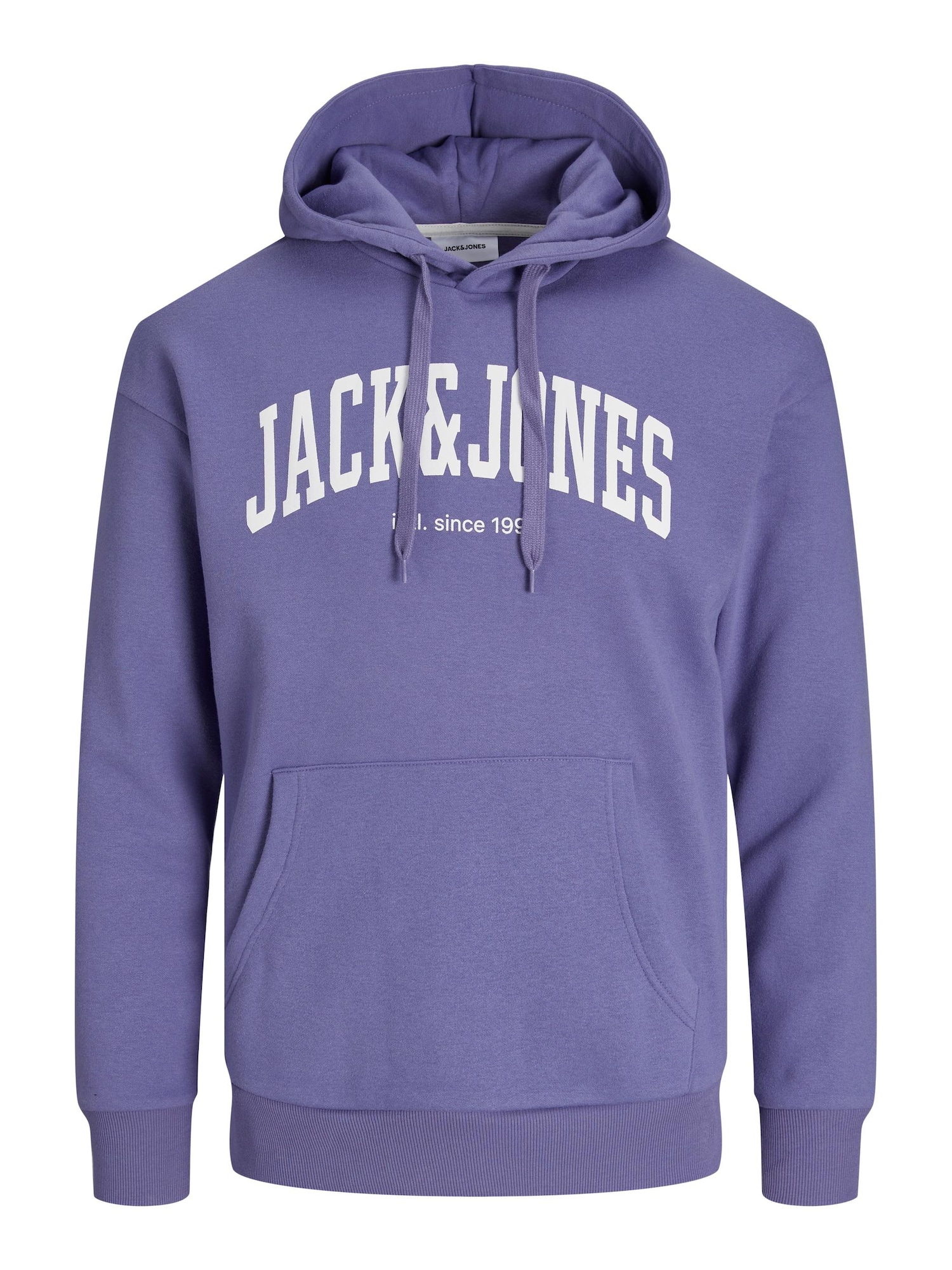 JACK & JONES Mikina 'JJEJosh'  fialová / biela