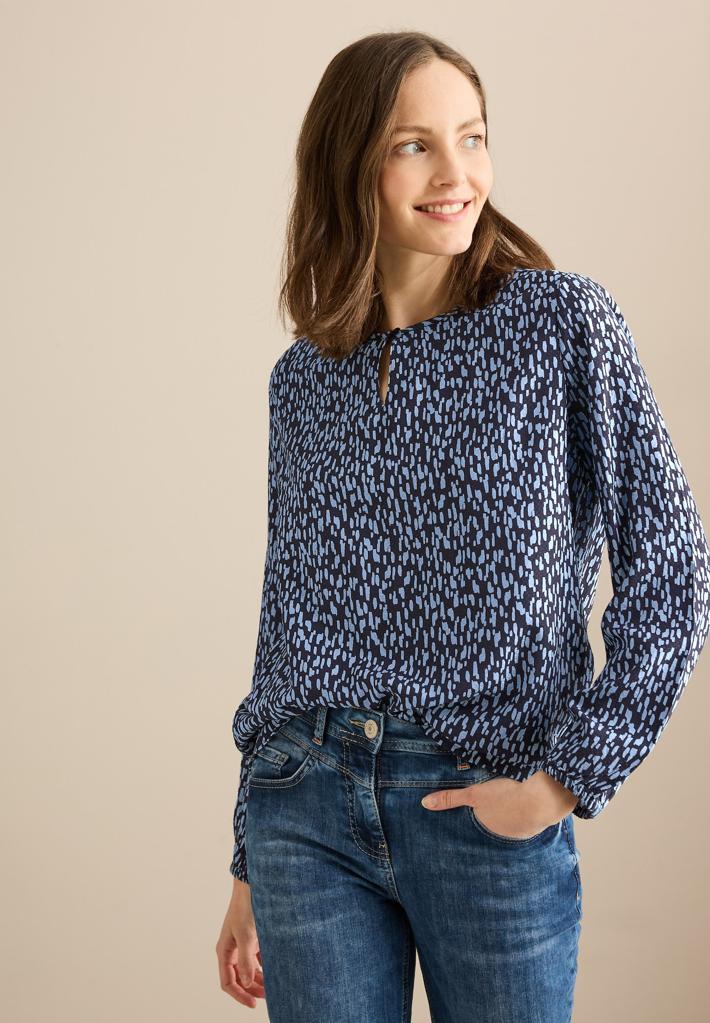 Thumbnail - CECIL Gemusterte Bluse