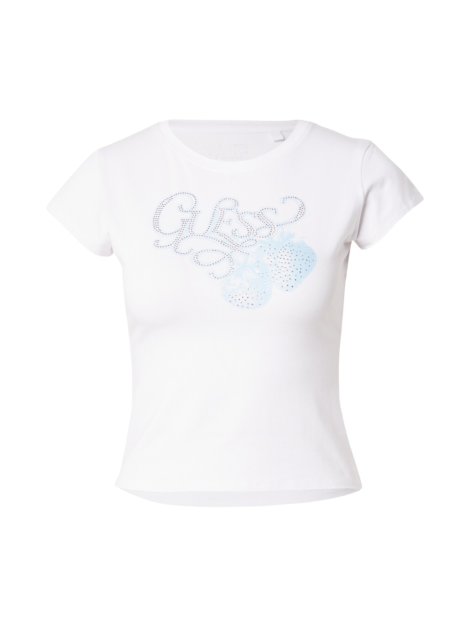 GUESS Tricou STRAWBERRY  albastru pastel / alb