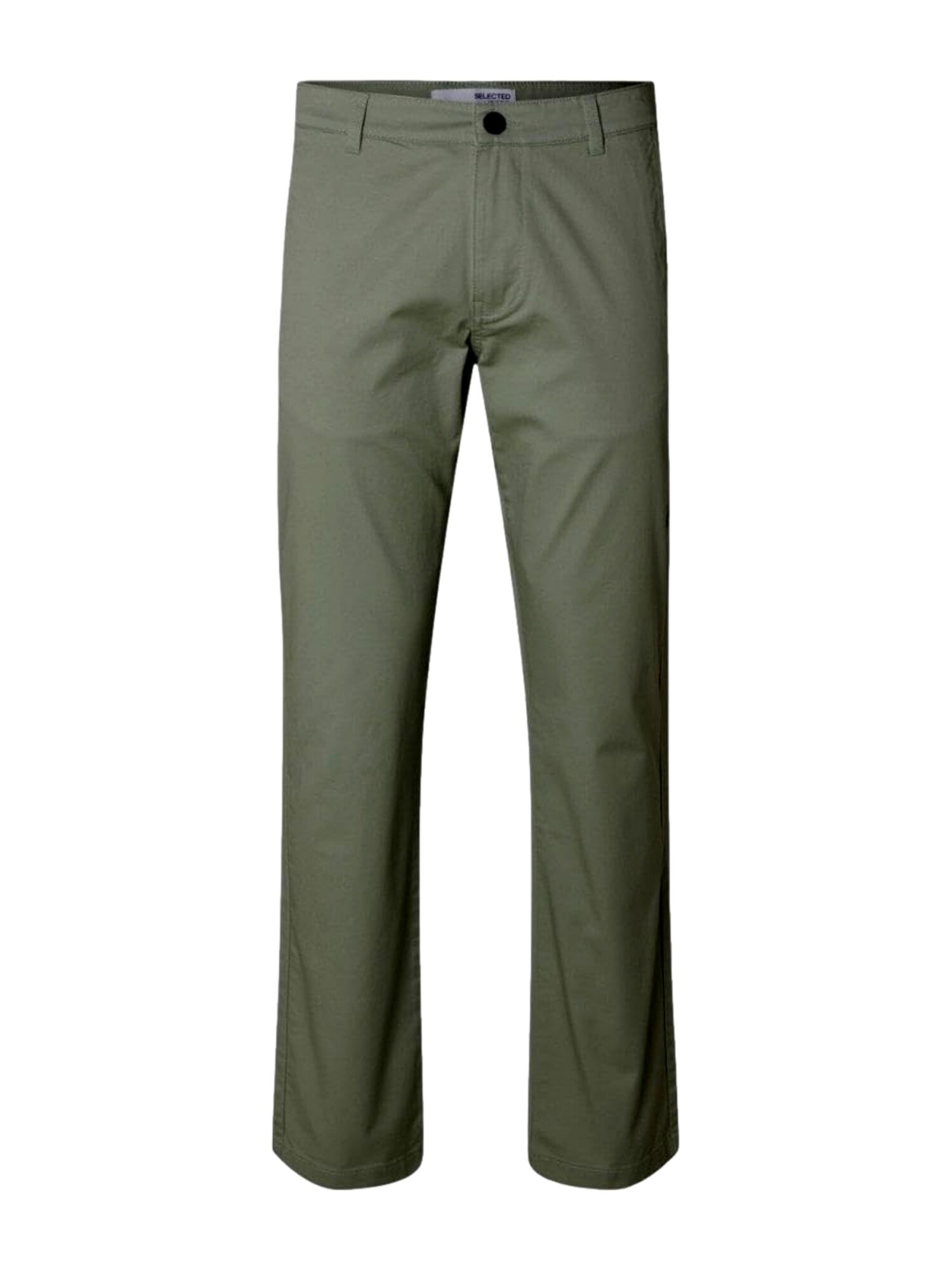 SELECTED HOMME Chino hlače 'SLHSTRAIGHT196-DAN'  zelena