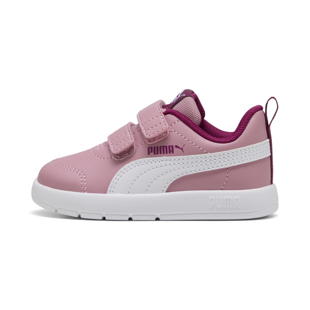 PUMA Sneaker 'Courtflex V3' Jungen Größe 24 eosin / weinrot / weiß