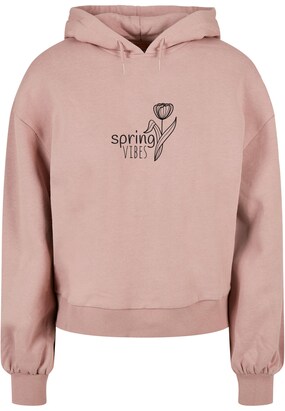 Merchcode Sweatshirt ‘Spring – Vibes’ Rosé / Zwart