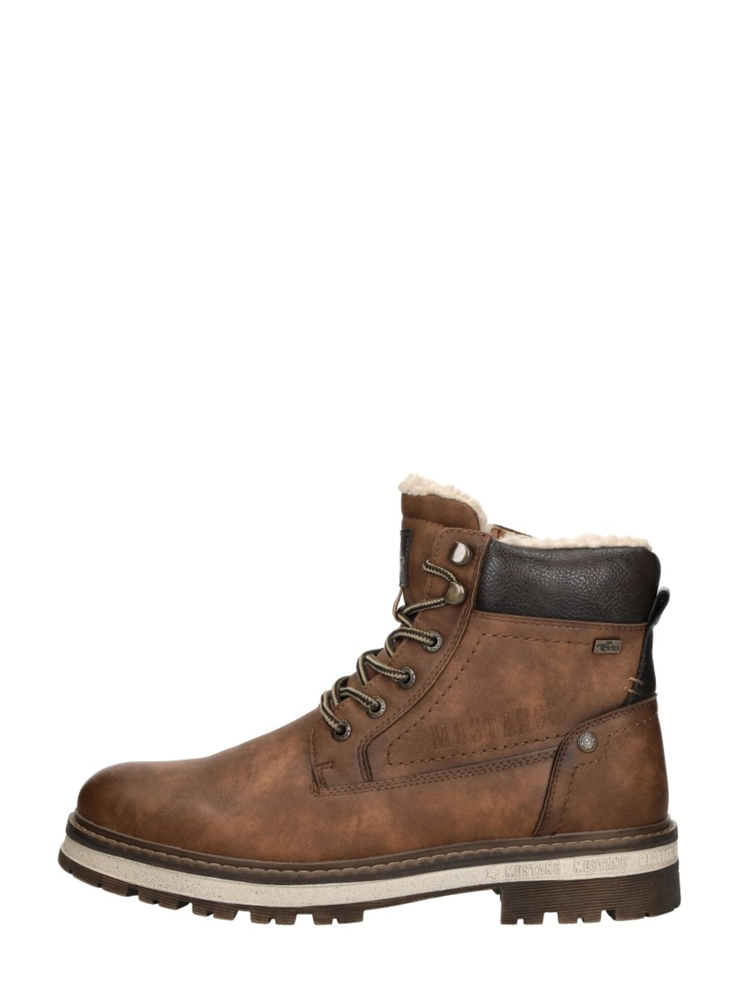 Mustang Veterlaarzen 'Veterschoenen Hoog' Cognac