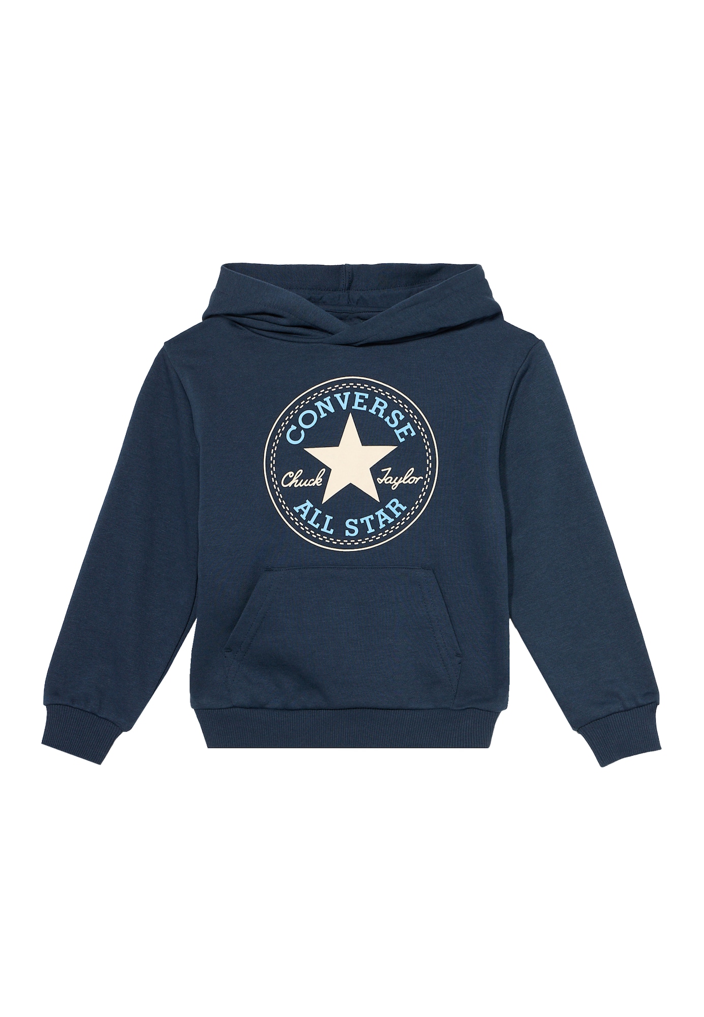CONVERSE Bluză de molton bleumarin / azur / alb